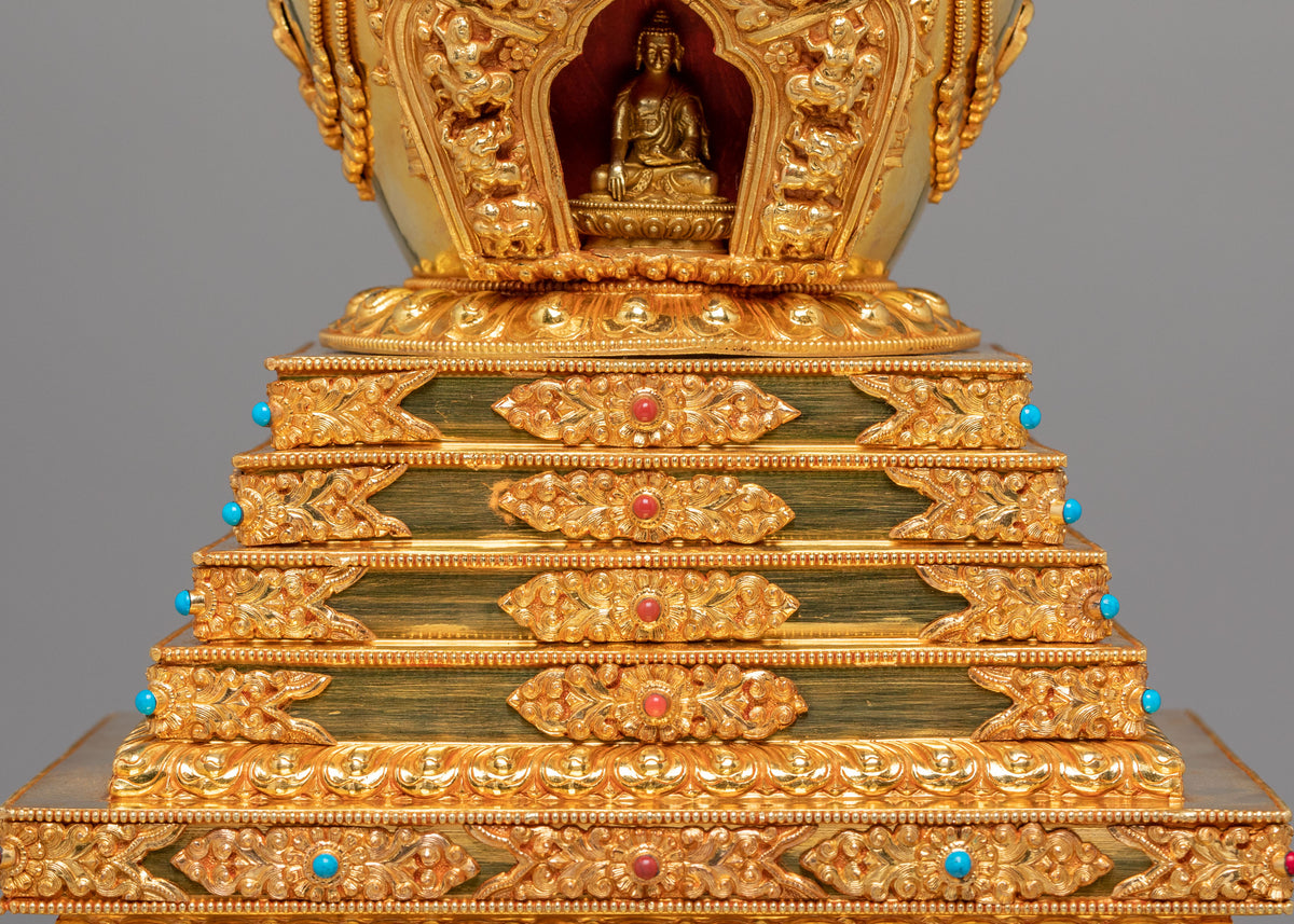 Himalayan Buddhist Enlightenment Chorten | Sacred Spiritual Symbol
