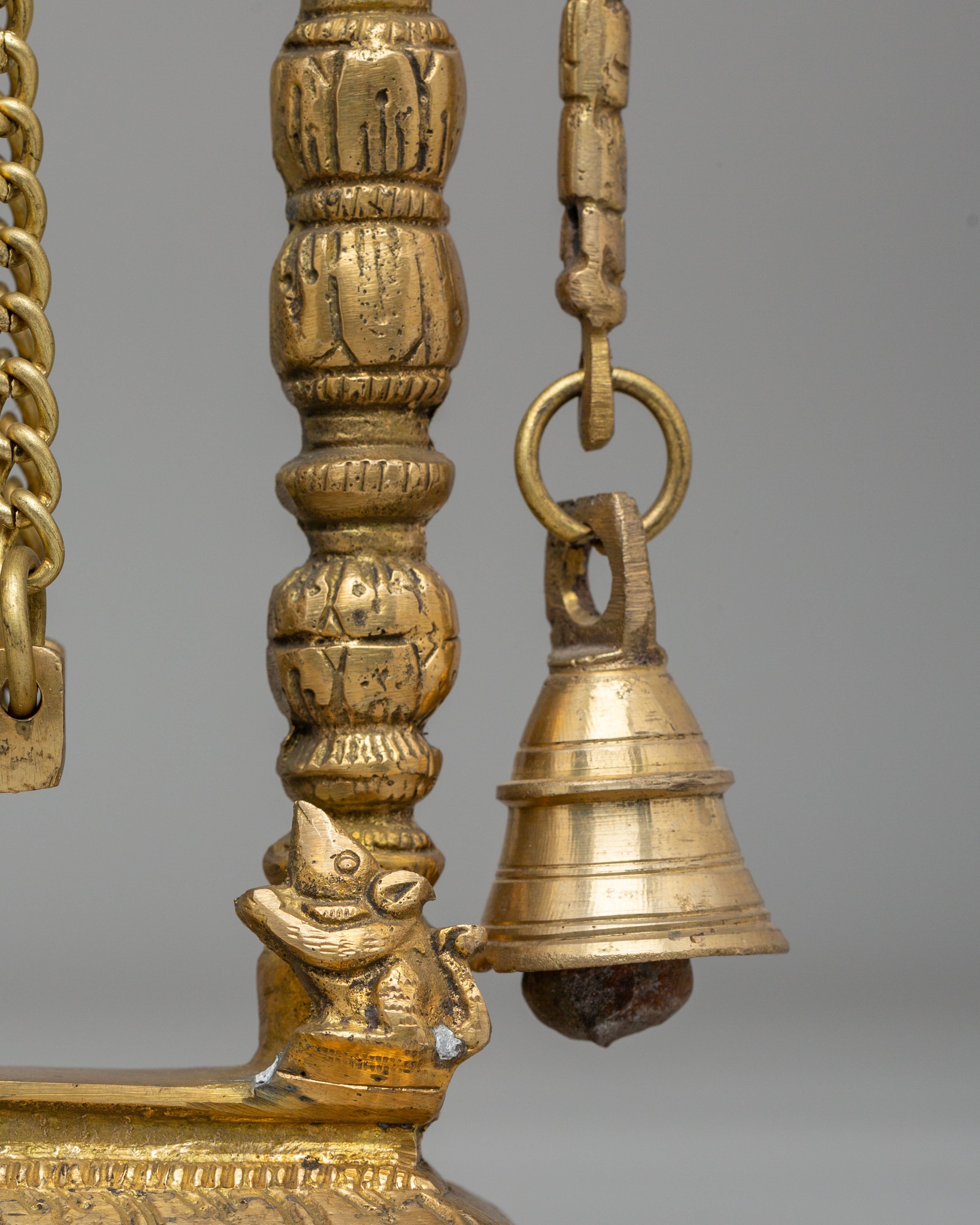 Handmade Ritual Ganesh on Swing | Brass Hindu God Figurine