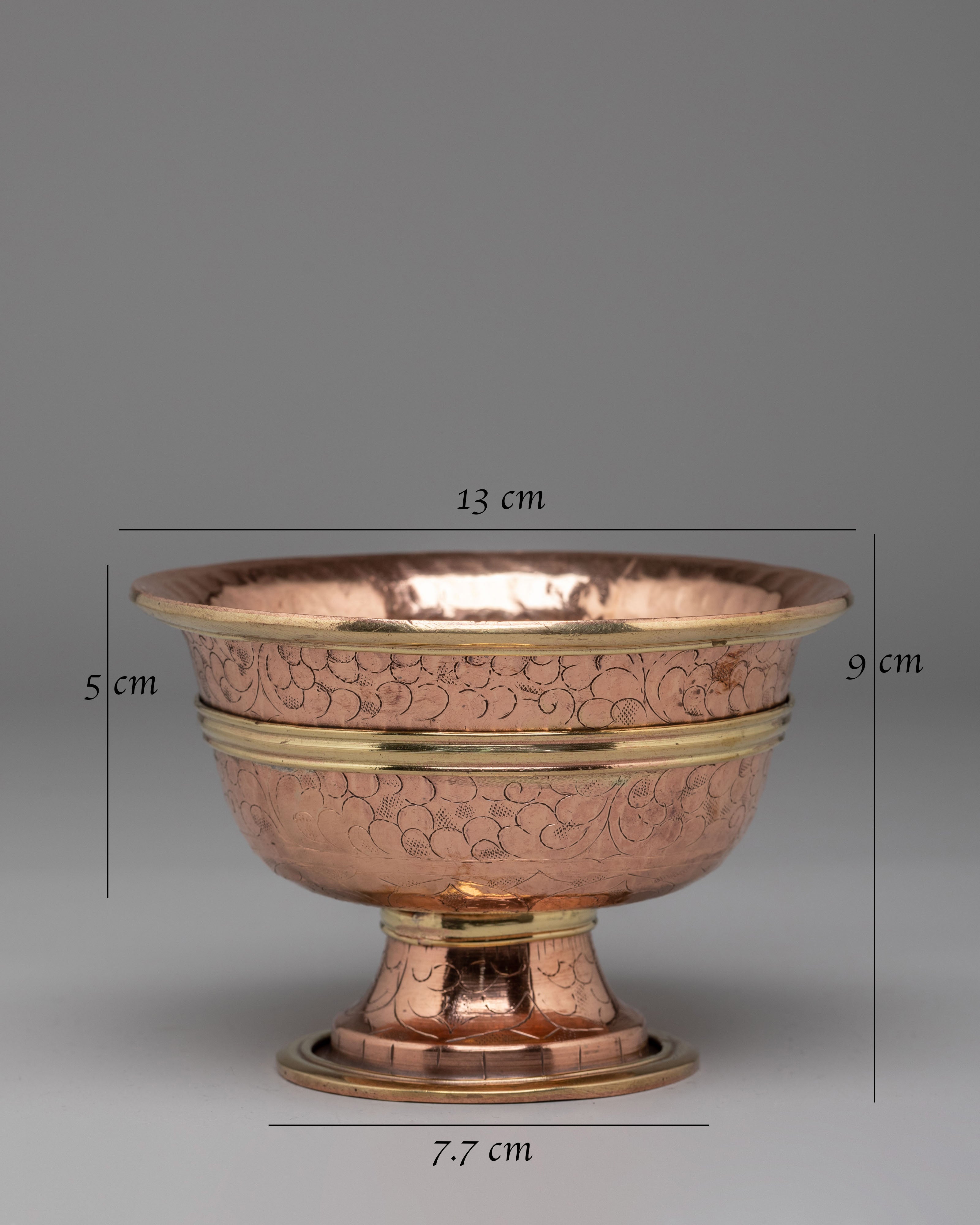 Handmade Ritual Offering Bowls Set | Tibetan Buddhist Altar Decor