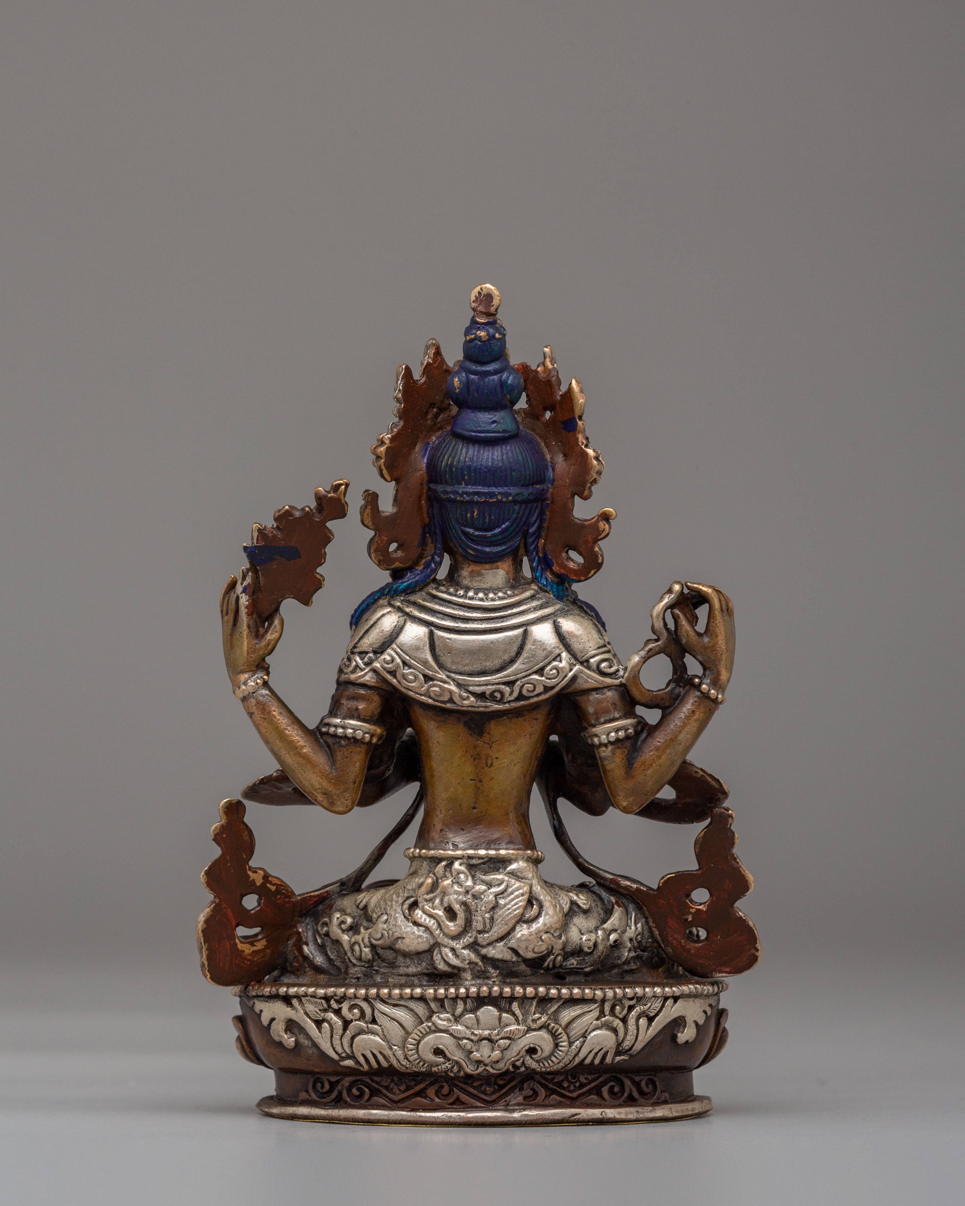 Handmade Chenrezig Compassion Deity Statue | Symbol of Infinite Love & Mercy