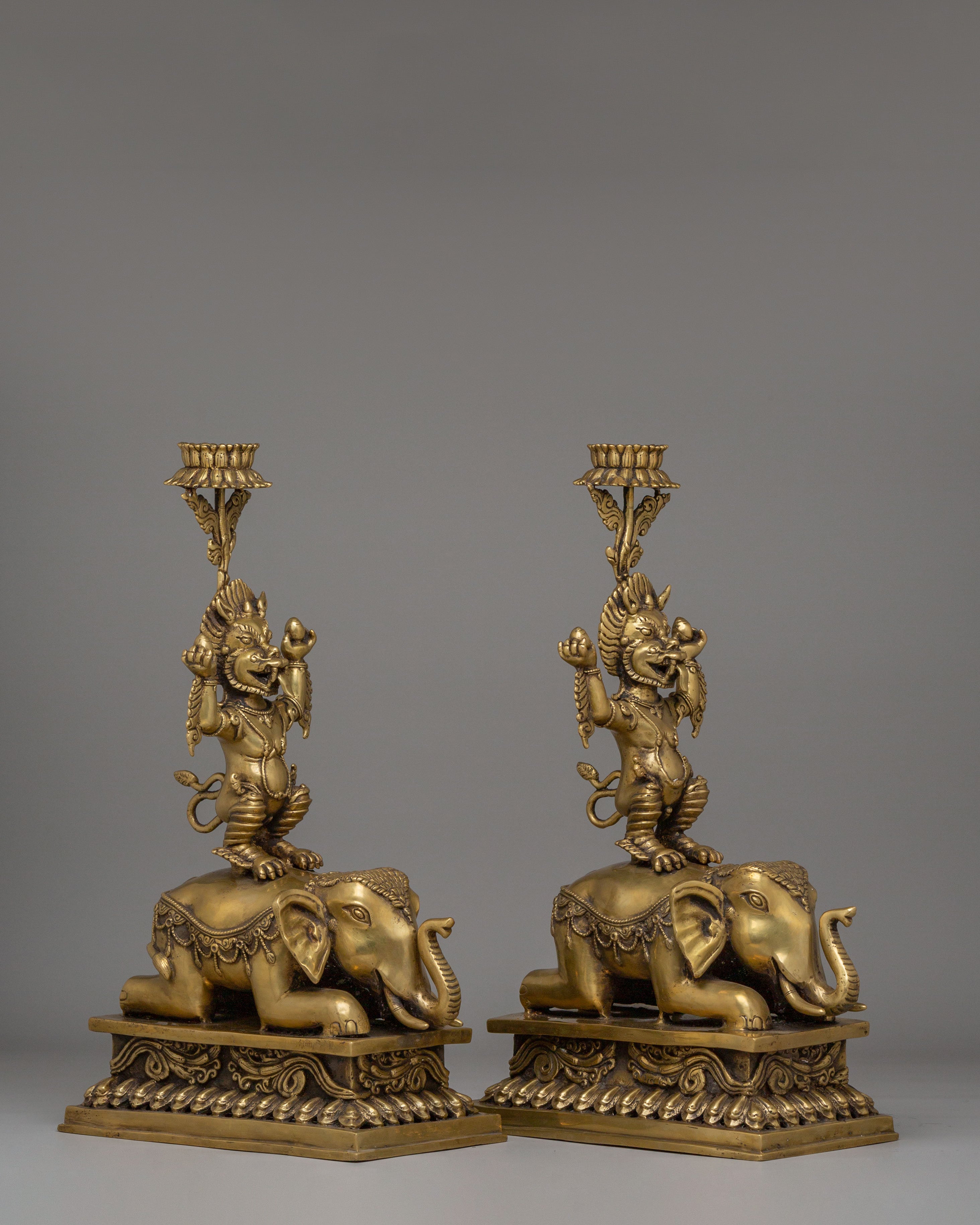 Elephant Oil Lamp Set | Perfect for Altar Decor
