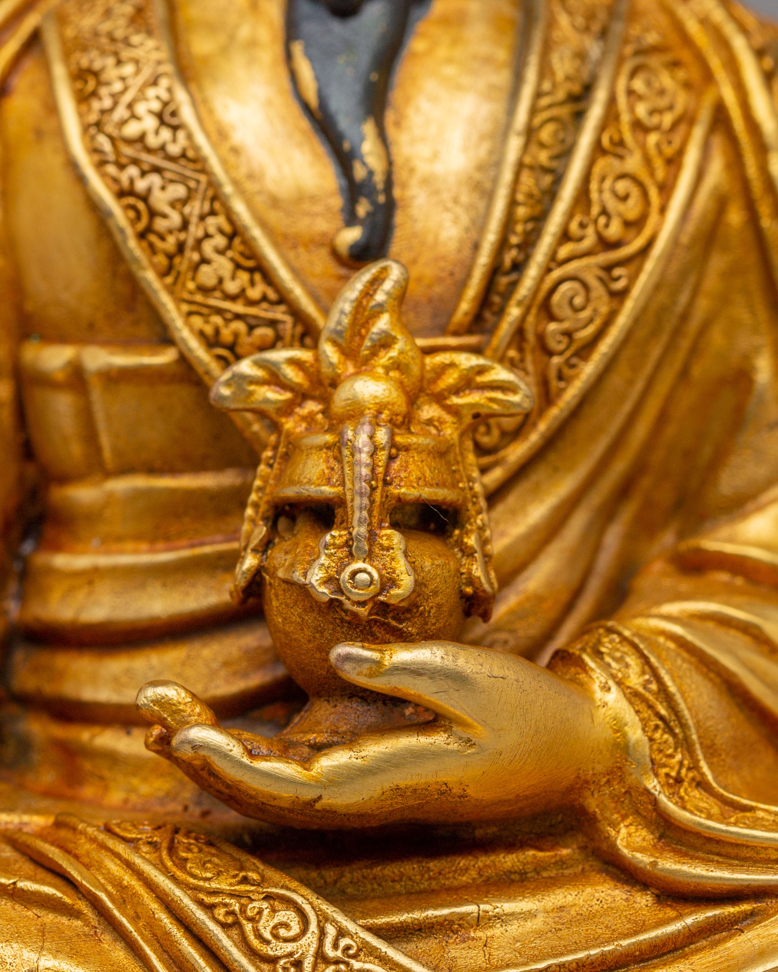 Spiritual Guru Shapdum Sculpture | Tibetan Buddhist Master Statue