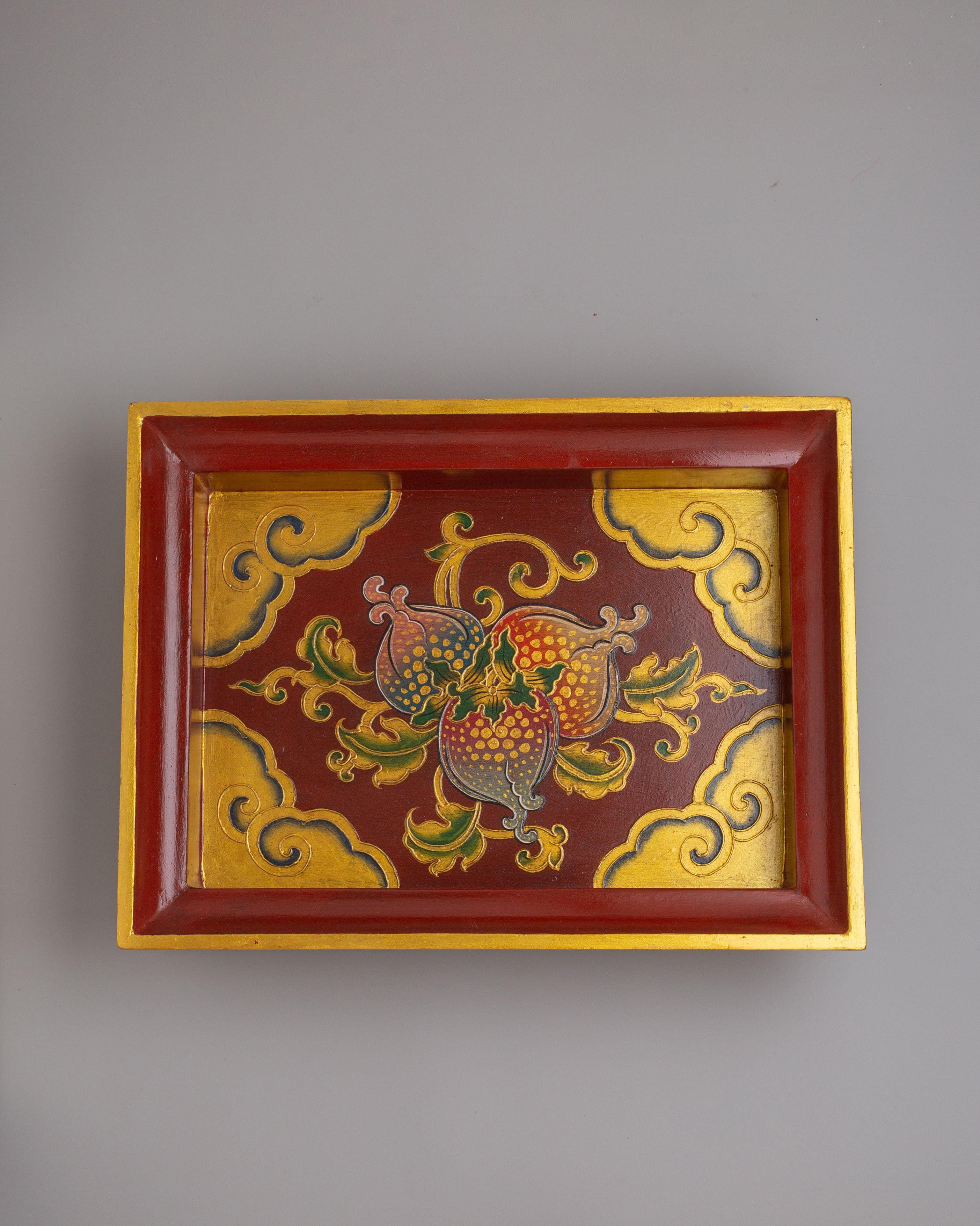Traditional Tibetan Tray | Altar Offering and Sacred Home Decor