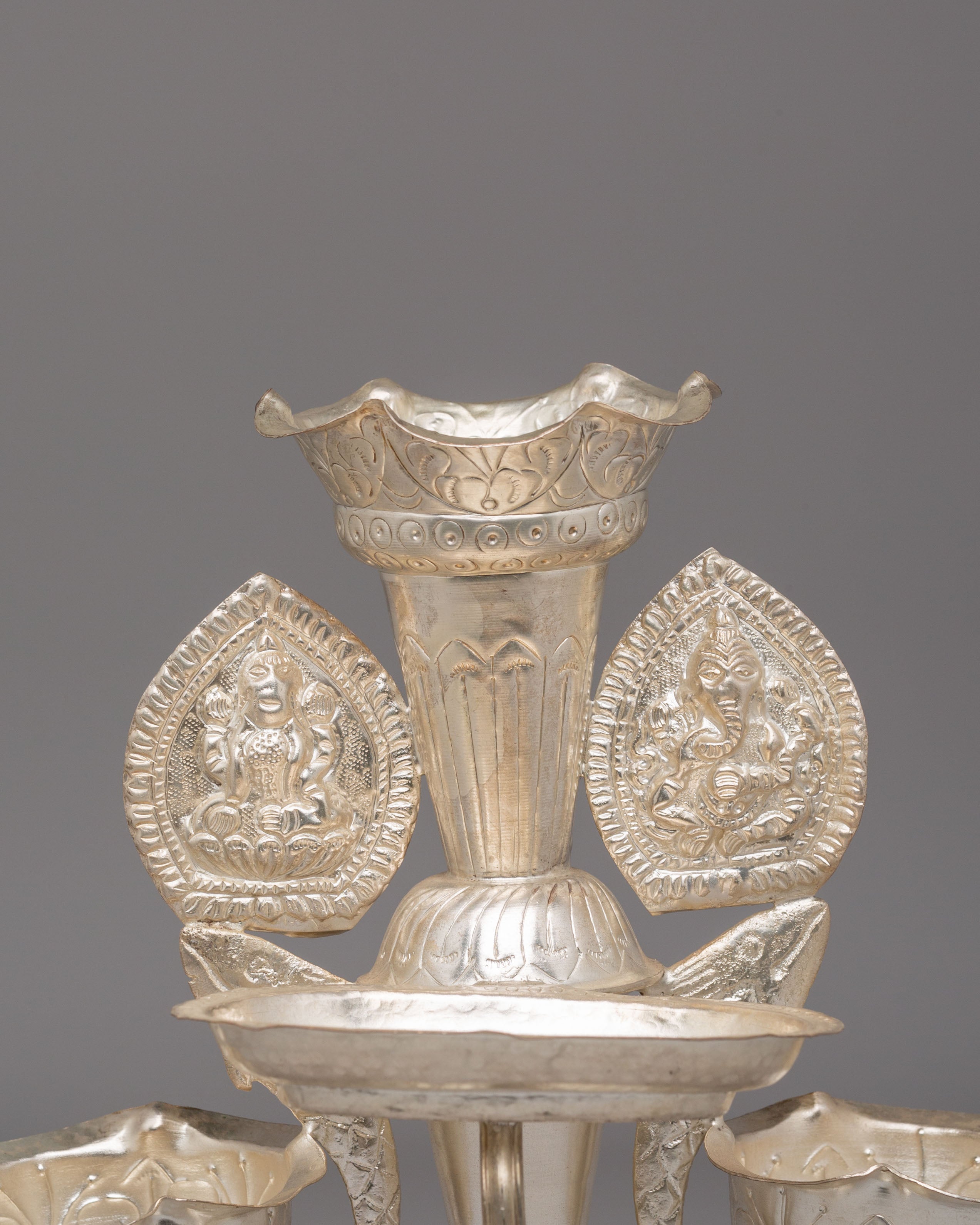 Spiritual Handcrafted Tikadani | Carved Ganesh & Laxmi for Blessings & Prosperity