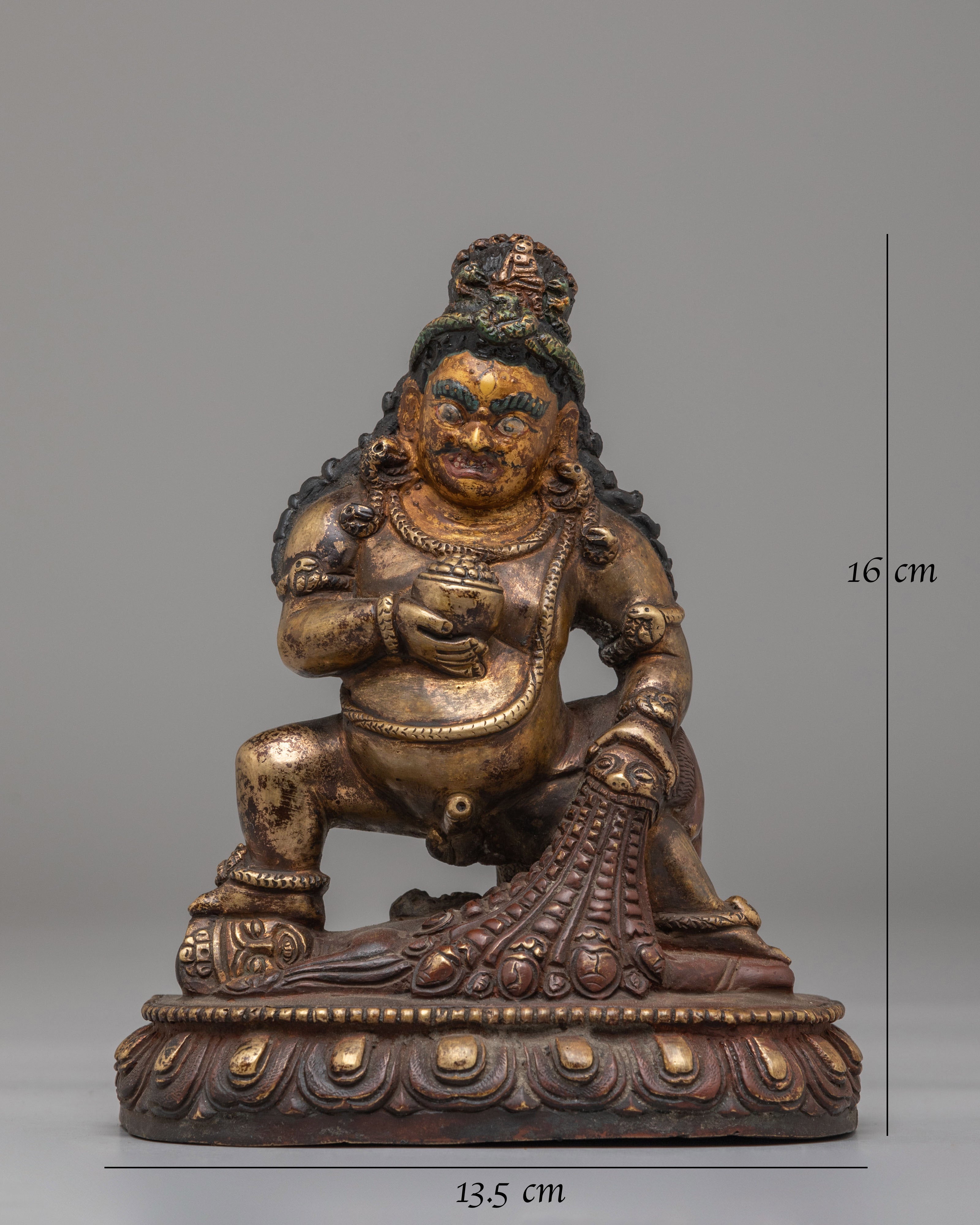 Sacred Black Dzambhala Art Statue | A Symbol of Prosperity
