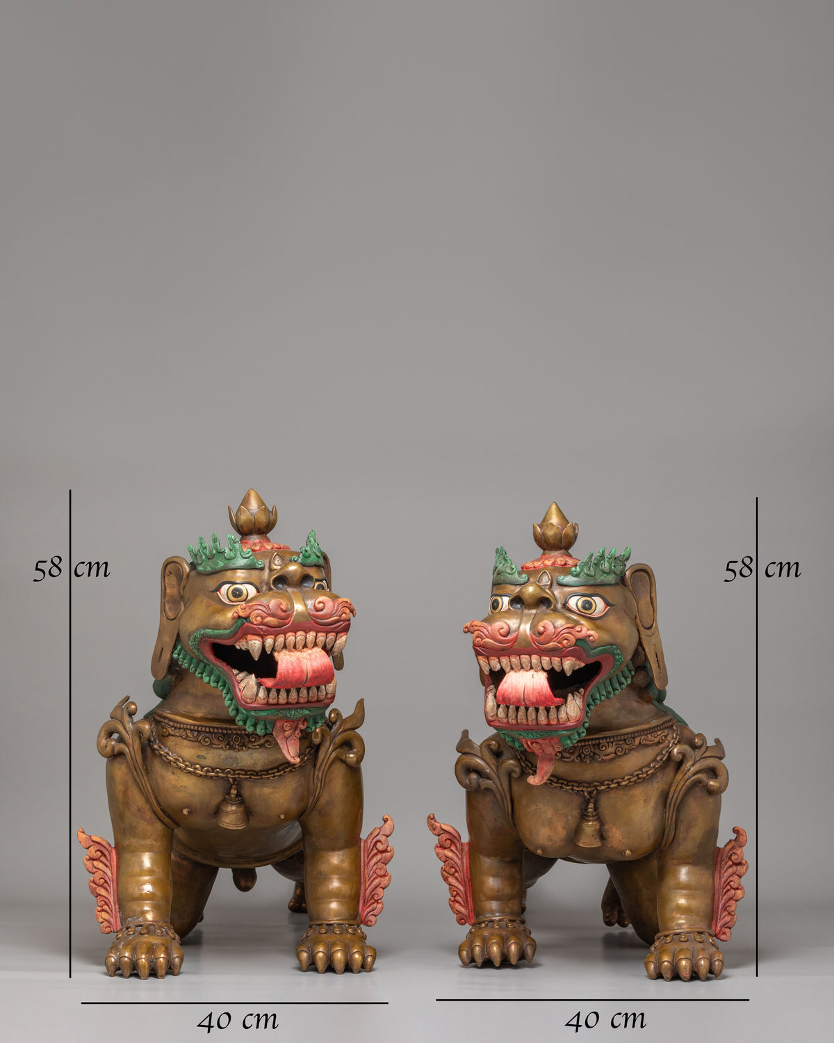 Protective Guardian Lion Statue Set | Symbol of Strength and Power