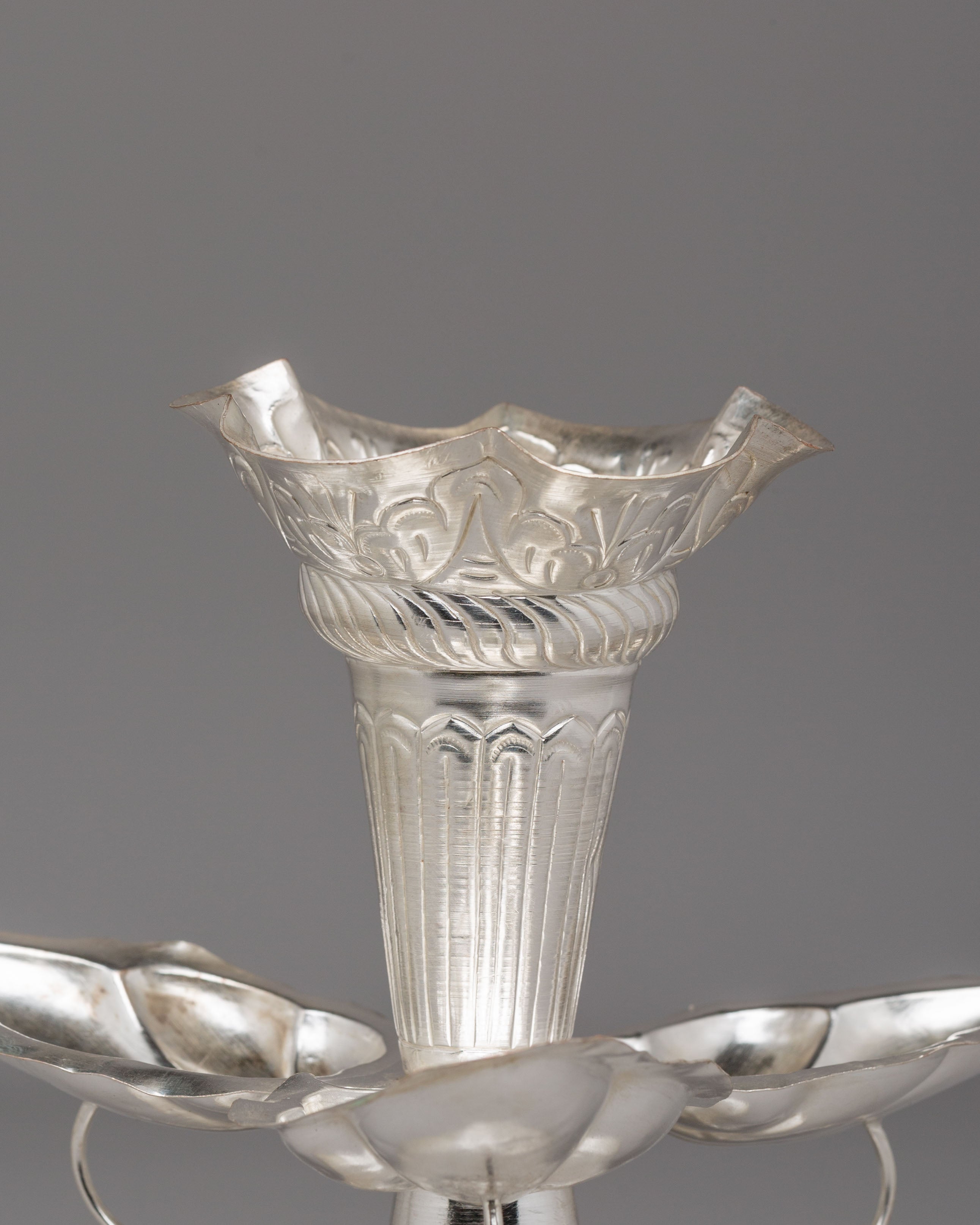 Himalayan Altar Tikadani | Traditional Silver Puja Vessel