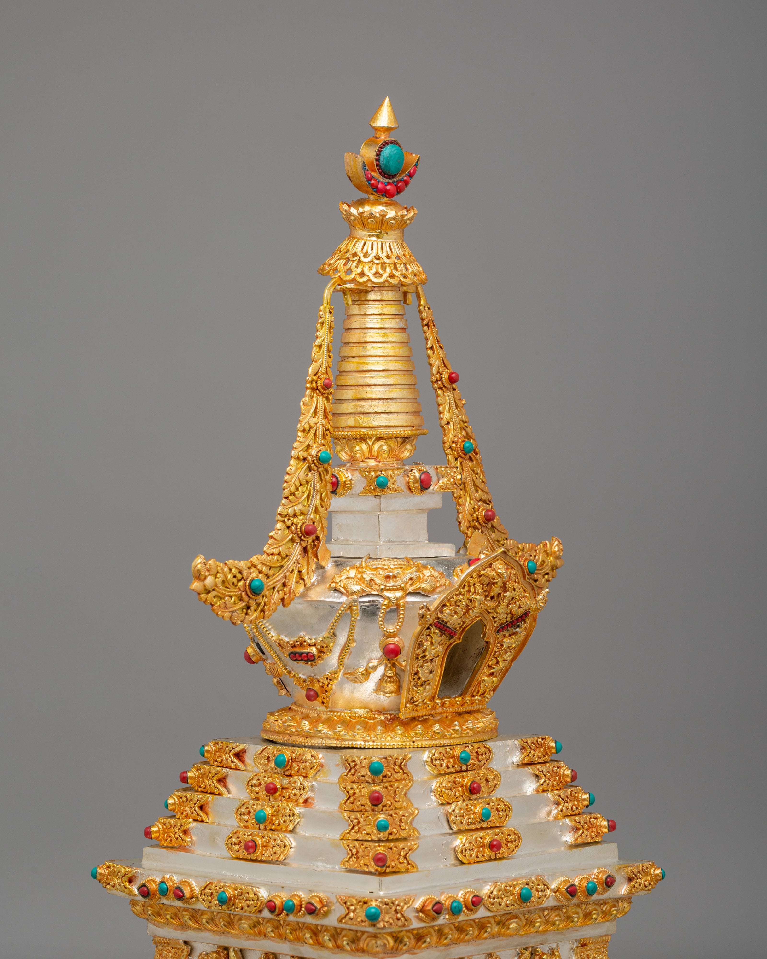 Handmade Tibetan Enlightenment Stupa | Symbol of Spiritual Awakening