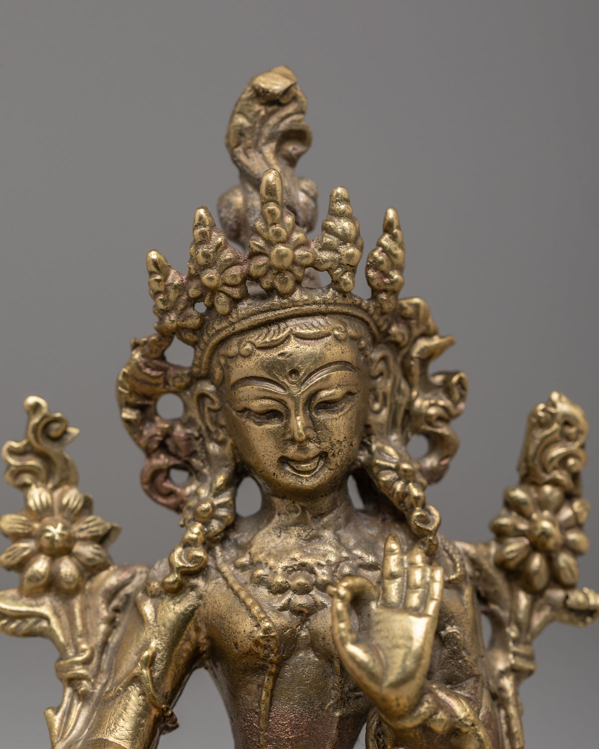 Traditional Green Tara Buddhist Sculpture | Spiritual Home Decor