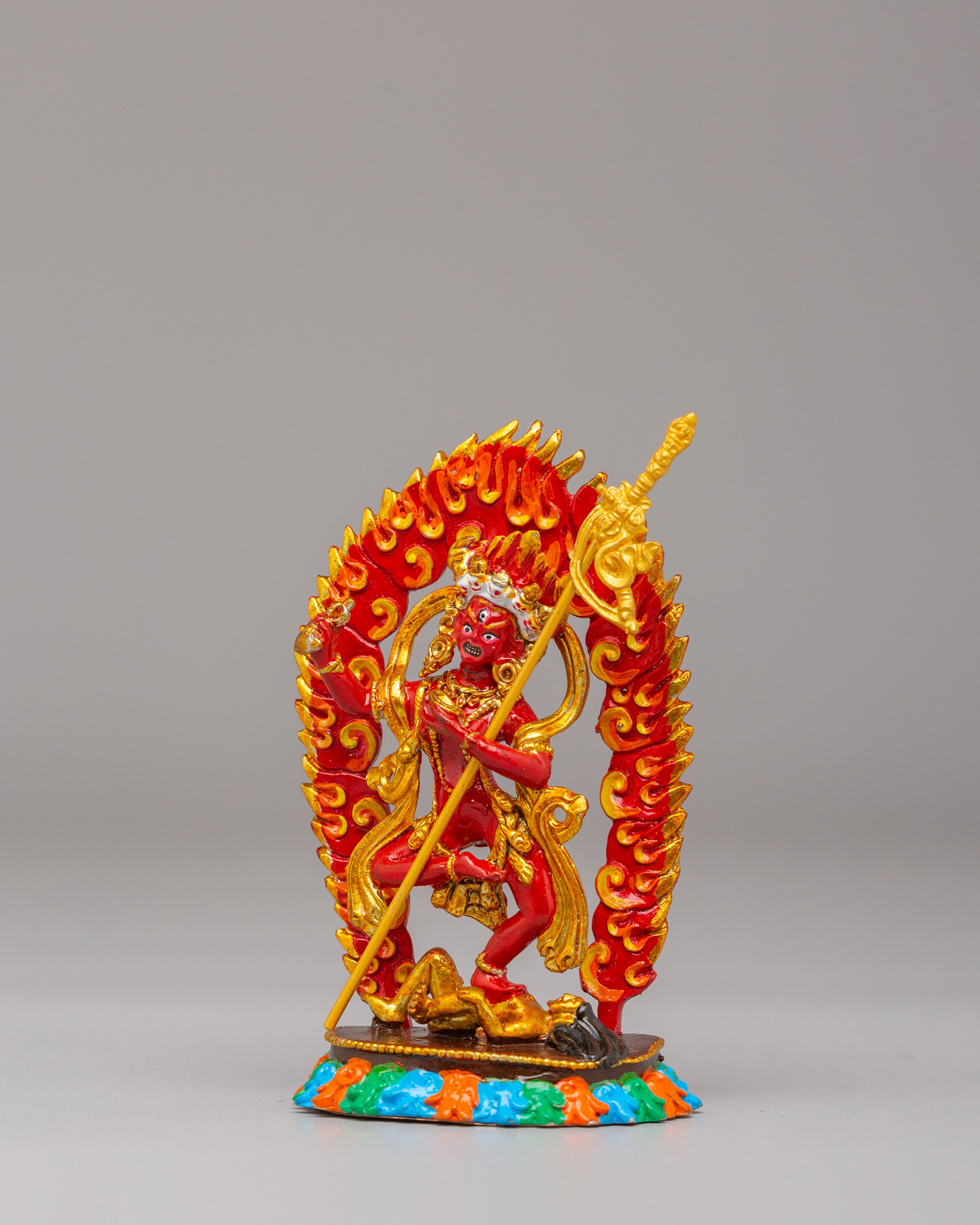 Sacred Dorje Phagmo Tantric Deity Statue | Hand Painted Vajravarahi Buddhist Goddess