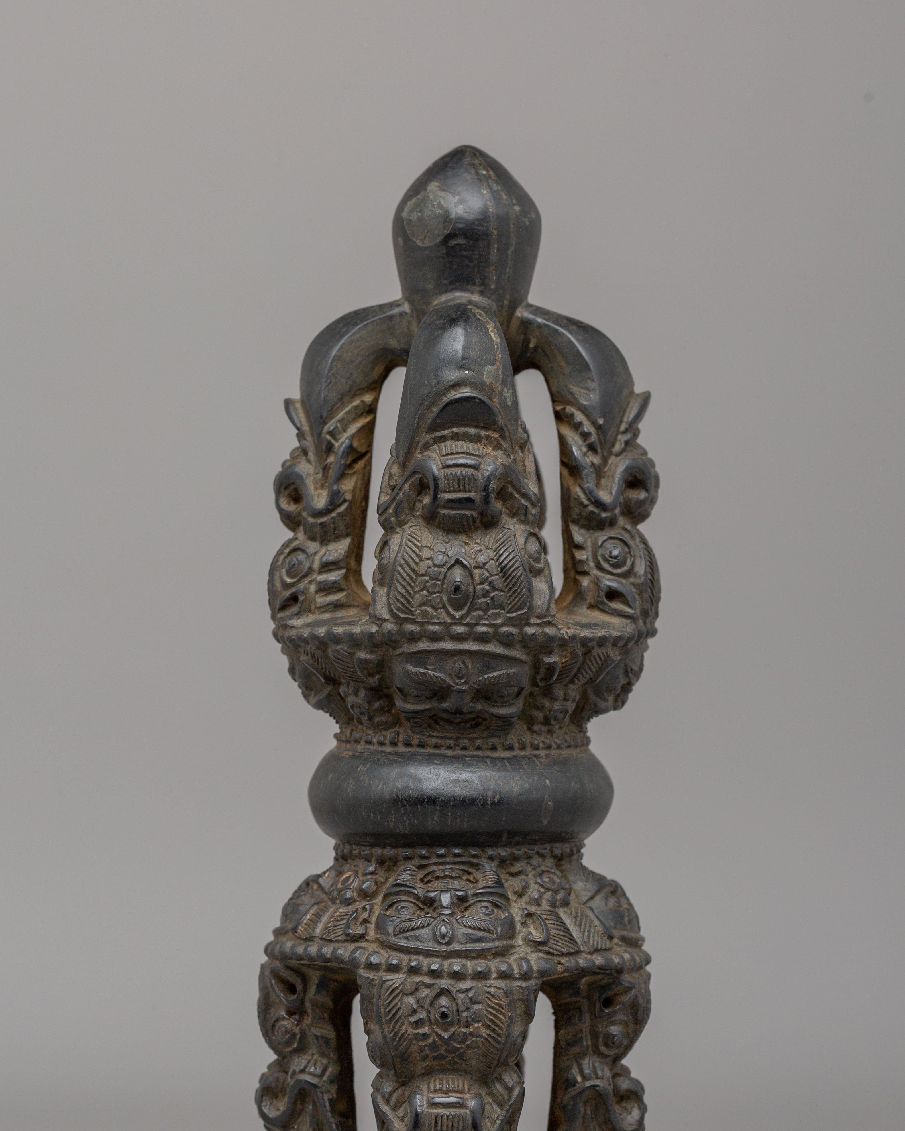Vajrayana Dorje Ritual Tool | Handcarved Stone Ritual Object