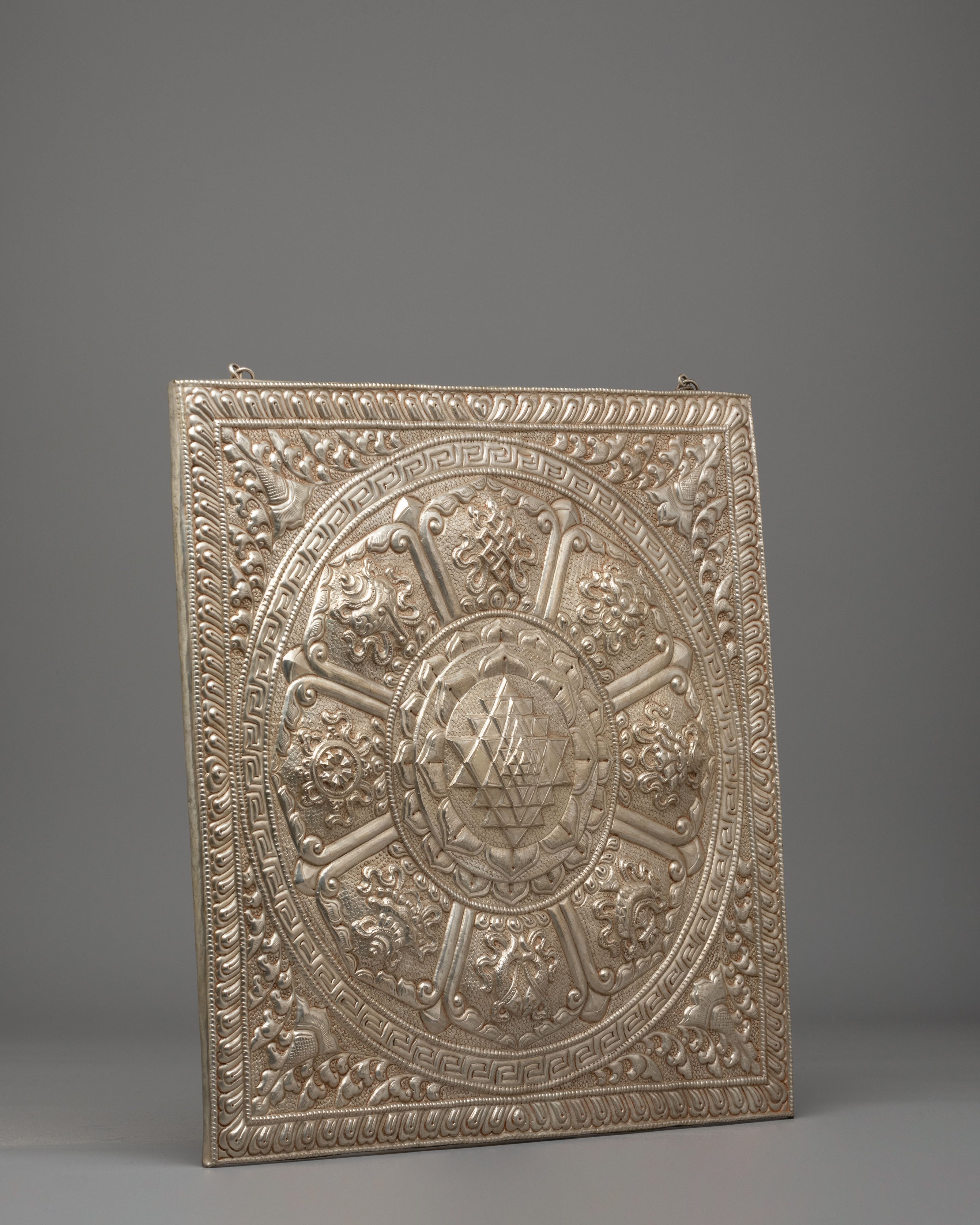 Silver Plated Altar Wall Hanging | Perfect for Home Decor and Spiritual Blessings