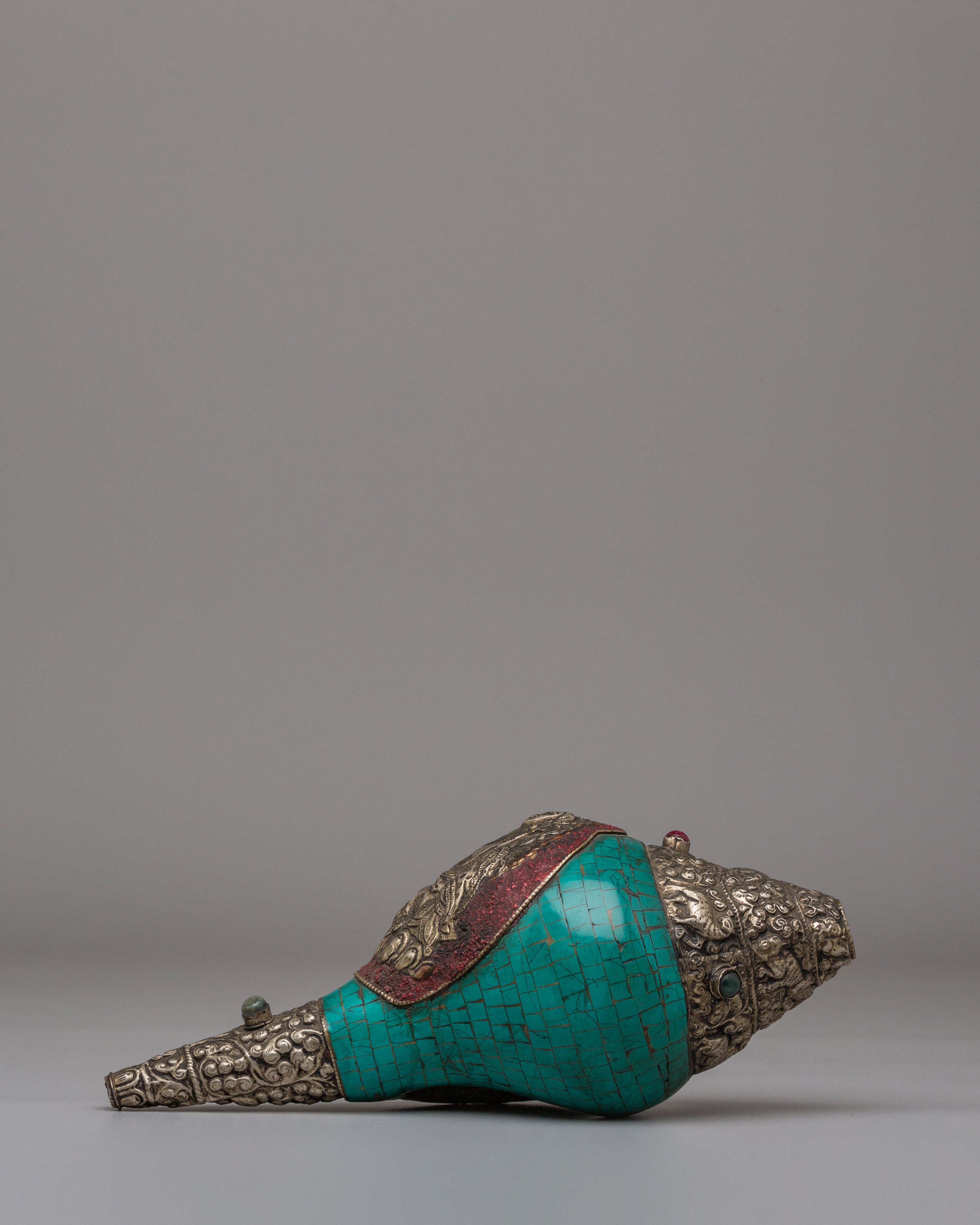 Handmade Guru Rinpoche Conch | Sacred Conch Shell