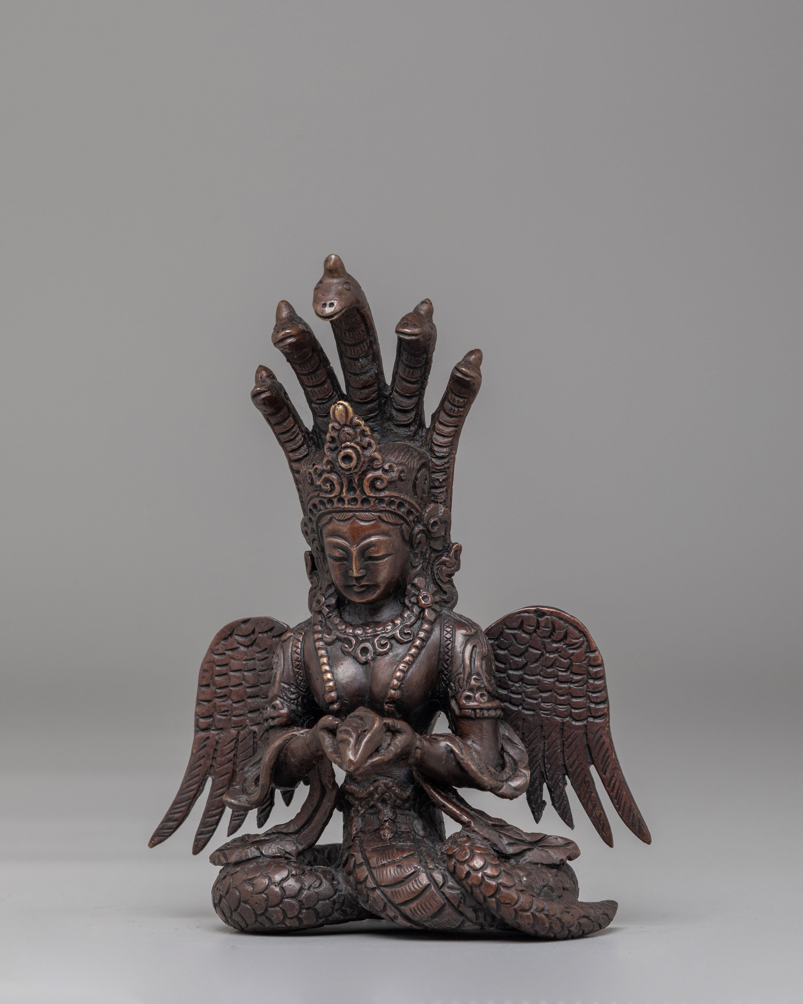 Handmade Ritual Naag Kanya Statue | Divine Snake Goddess