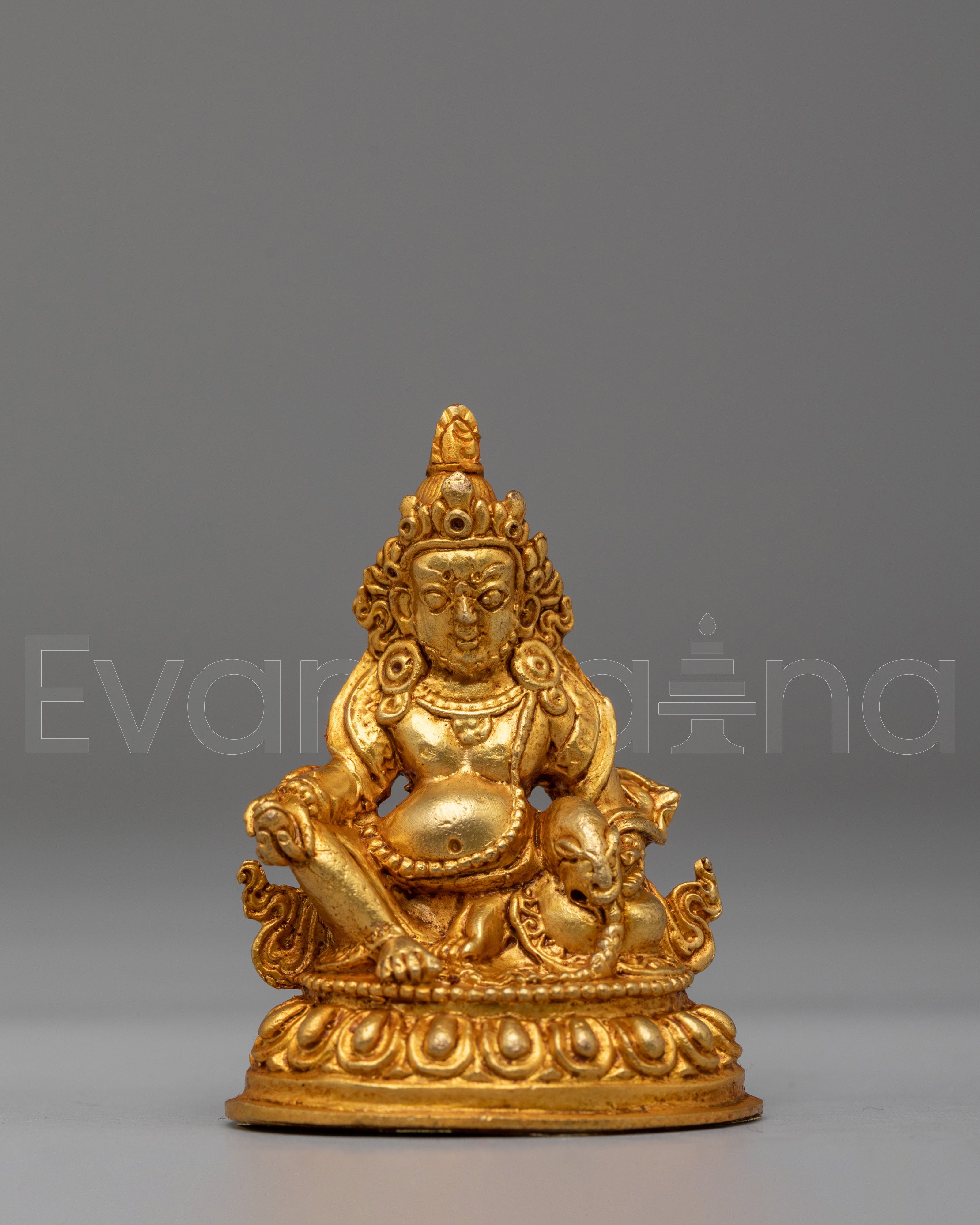 Dzambhala Wealth Deity Altar Statue 