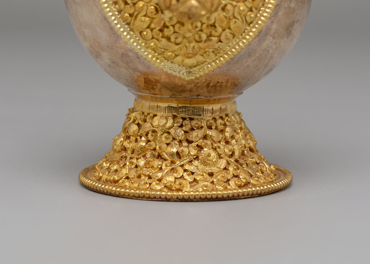 Spiritual Handcrafted Ritual Bhumba Set | Gold and Silver Plated Bhumba