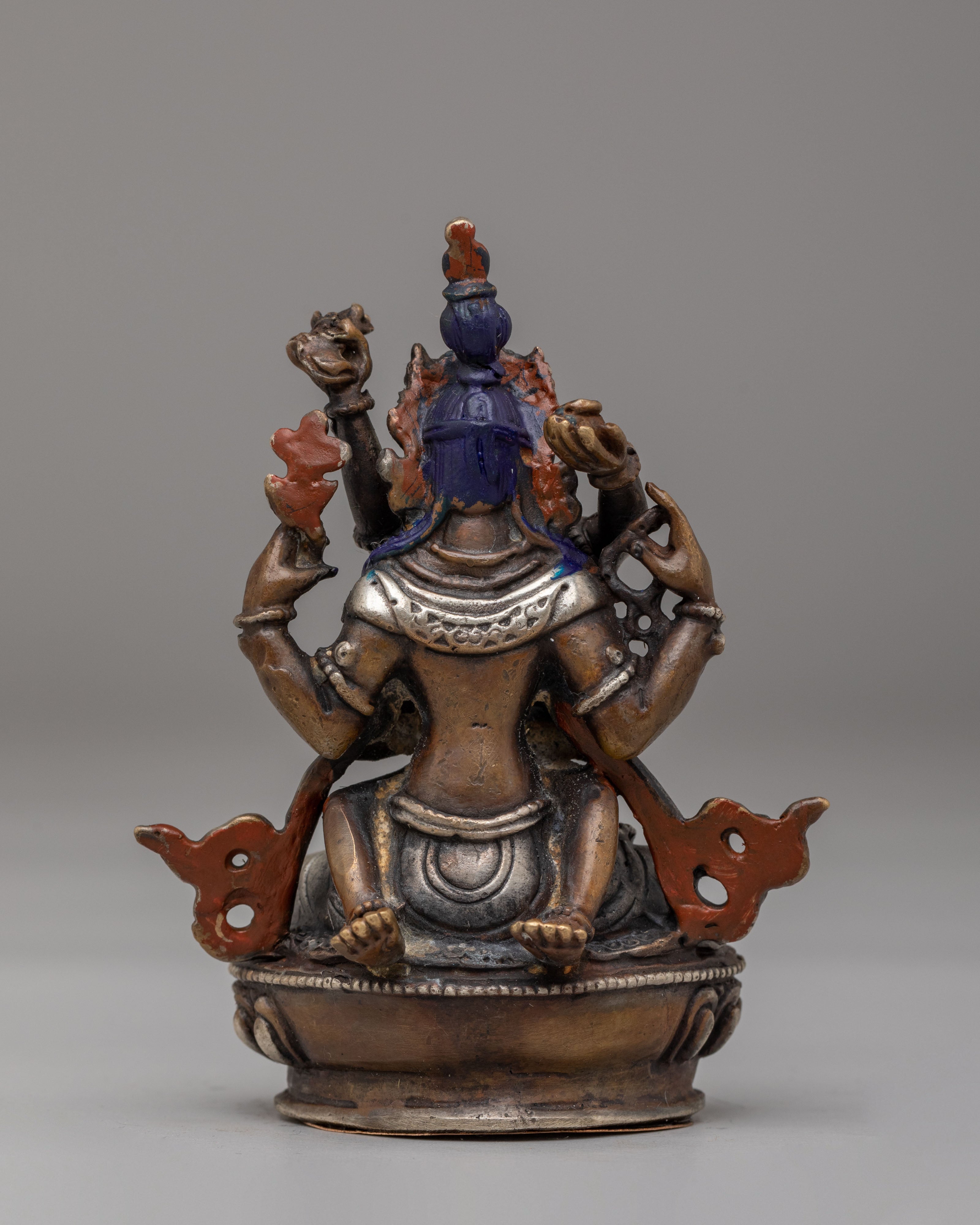 Handmade Chenrezig with Consort Statue | Tibetan Bodhisattva
