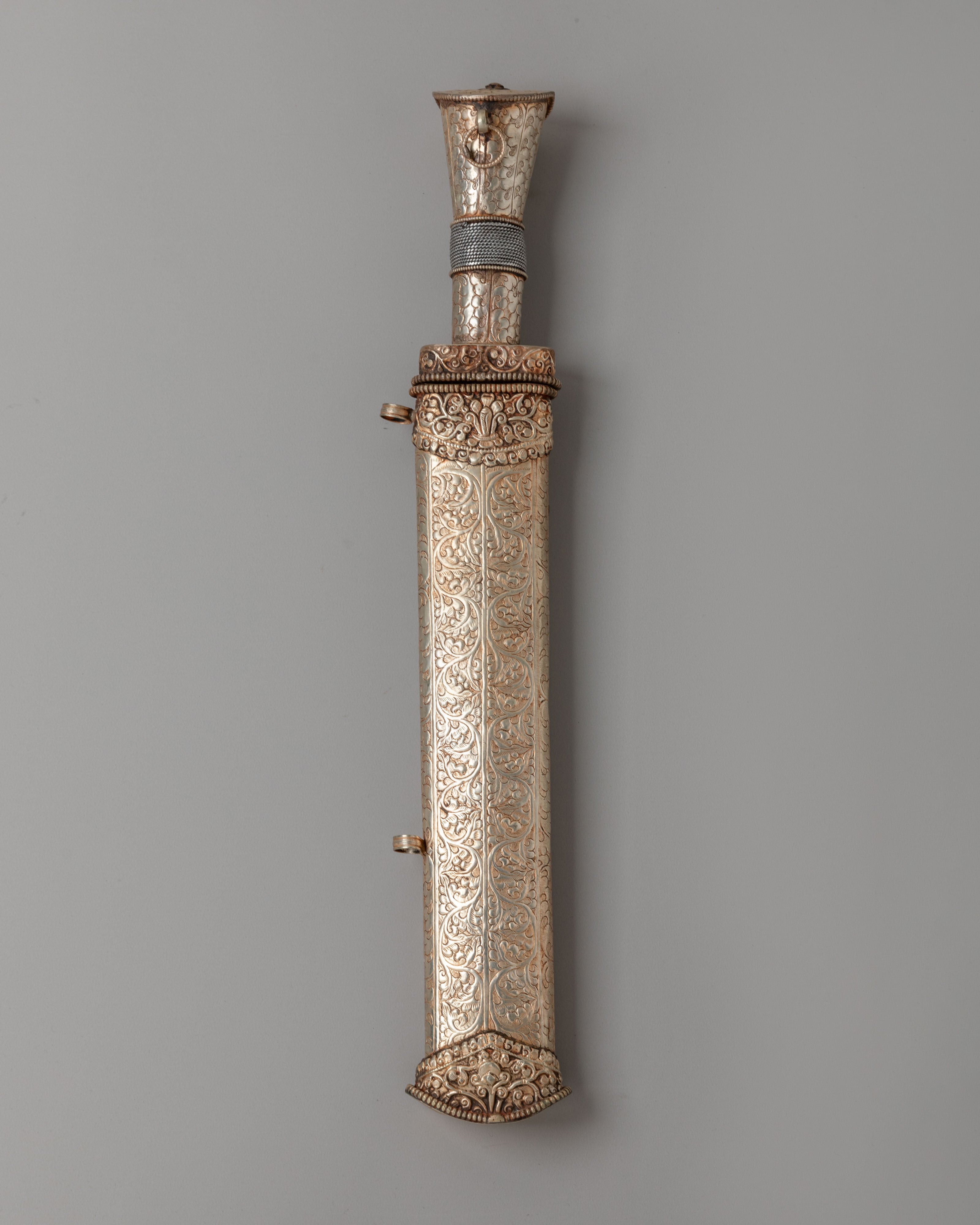 Traditional Ceremonial Knife | Silver Plated Ritual Blade for Decor