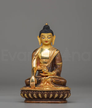 Traditional Statue of Shakyamuni Buddha | Serene Buddha Figurine