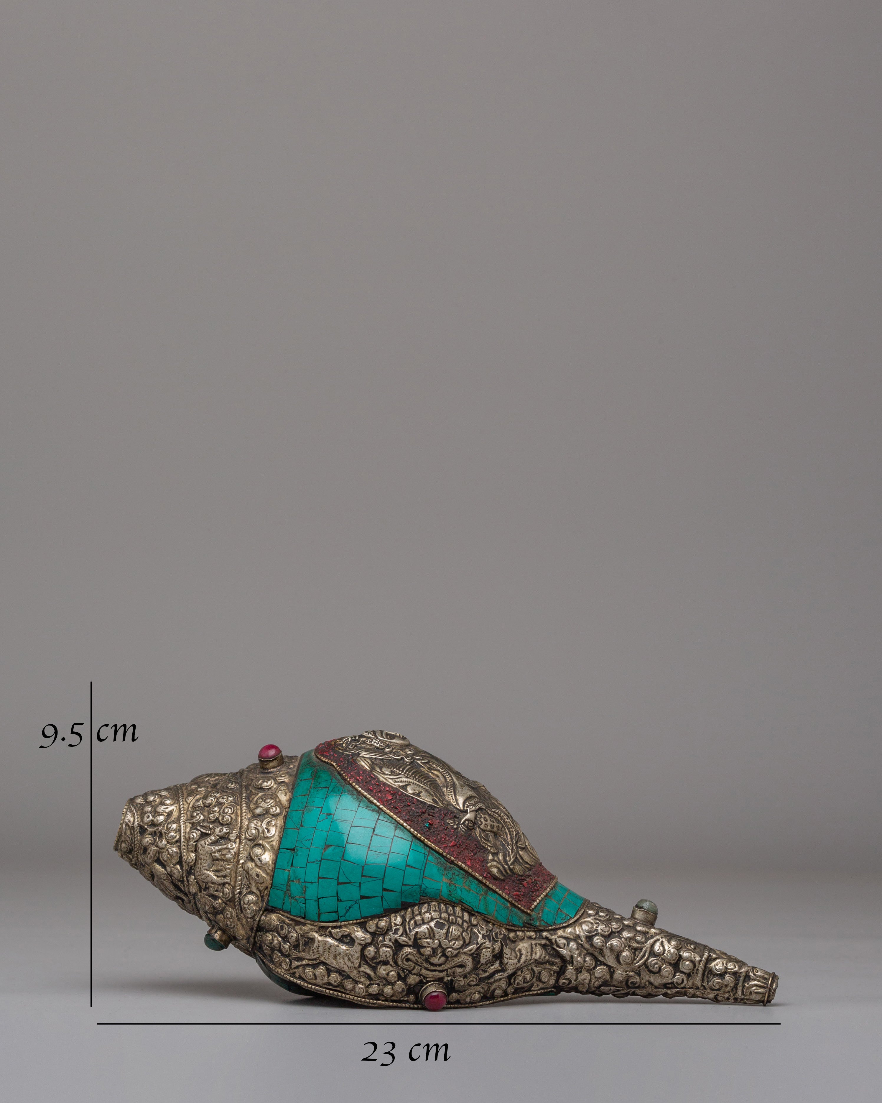Handmade Guru Rinpoche Conch | Sacred Conch Shell