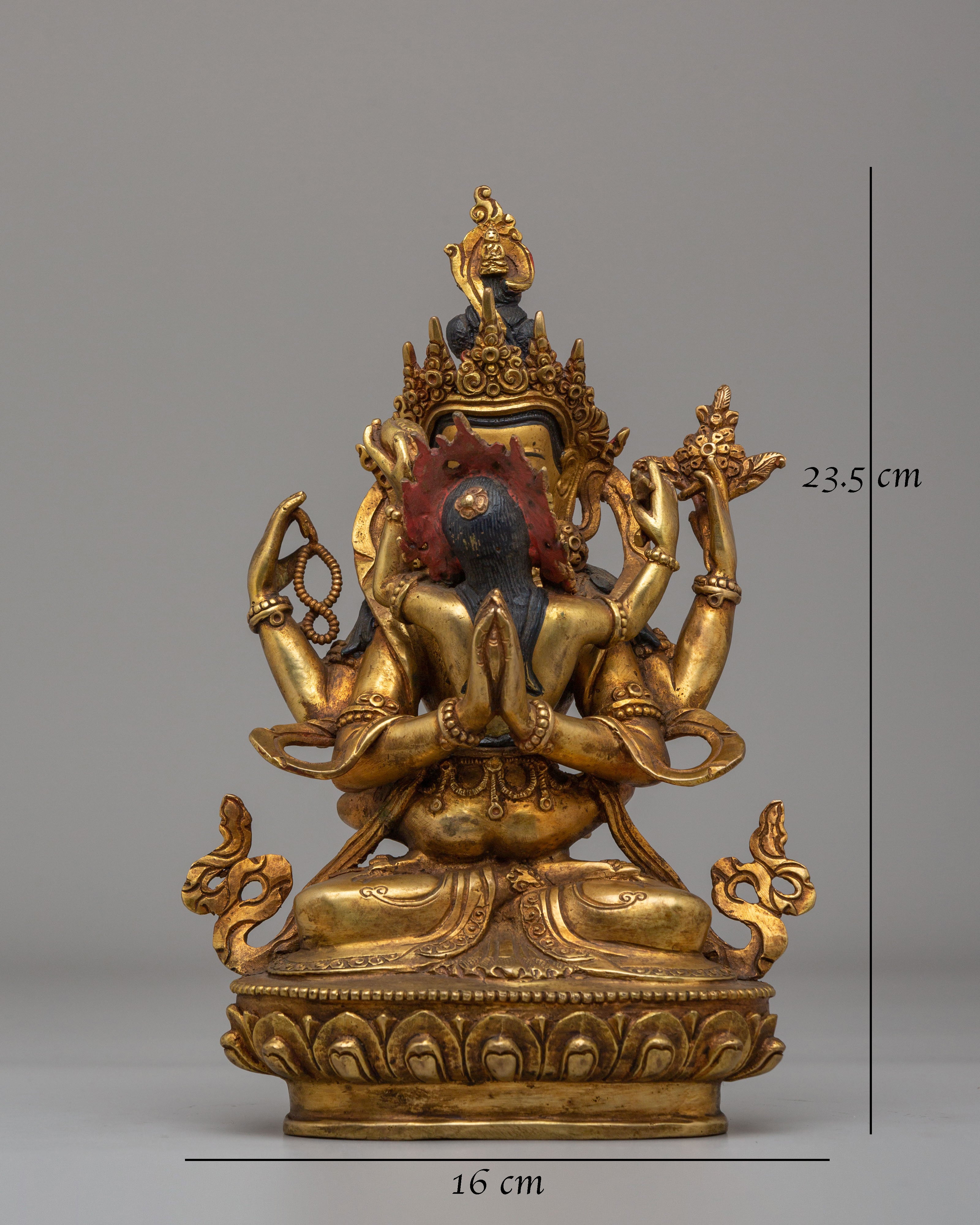 Sacred Chenrezig With Consort Statue | Symbol of Compassion