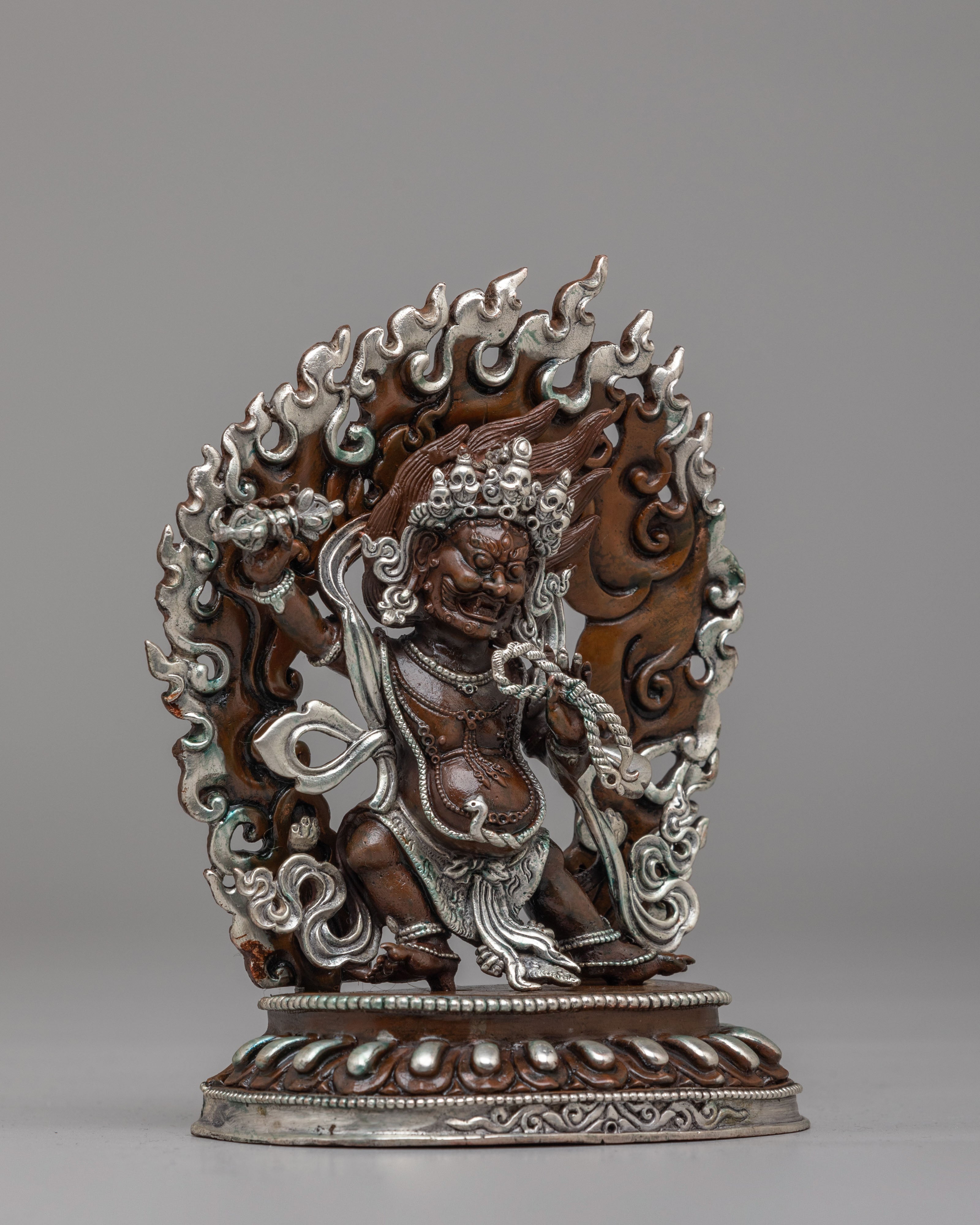 Machine Made Vajrapani Deity Statue | Buddhist Protector Sculpture