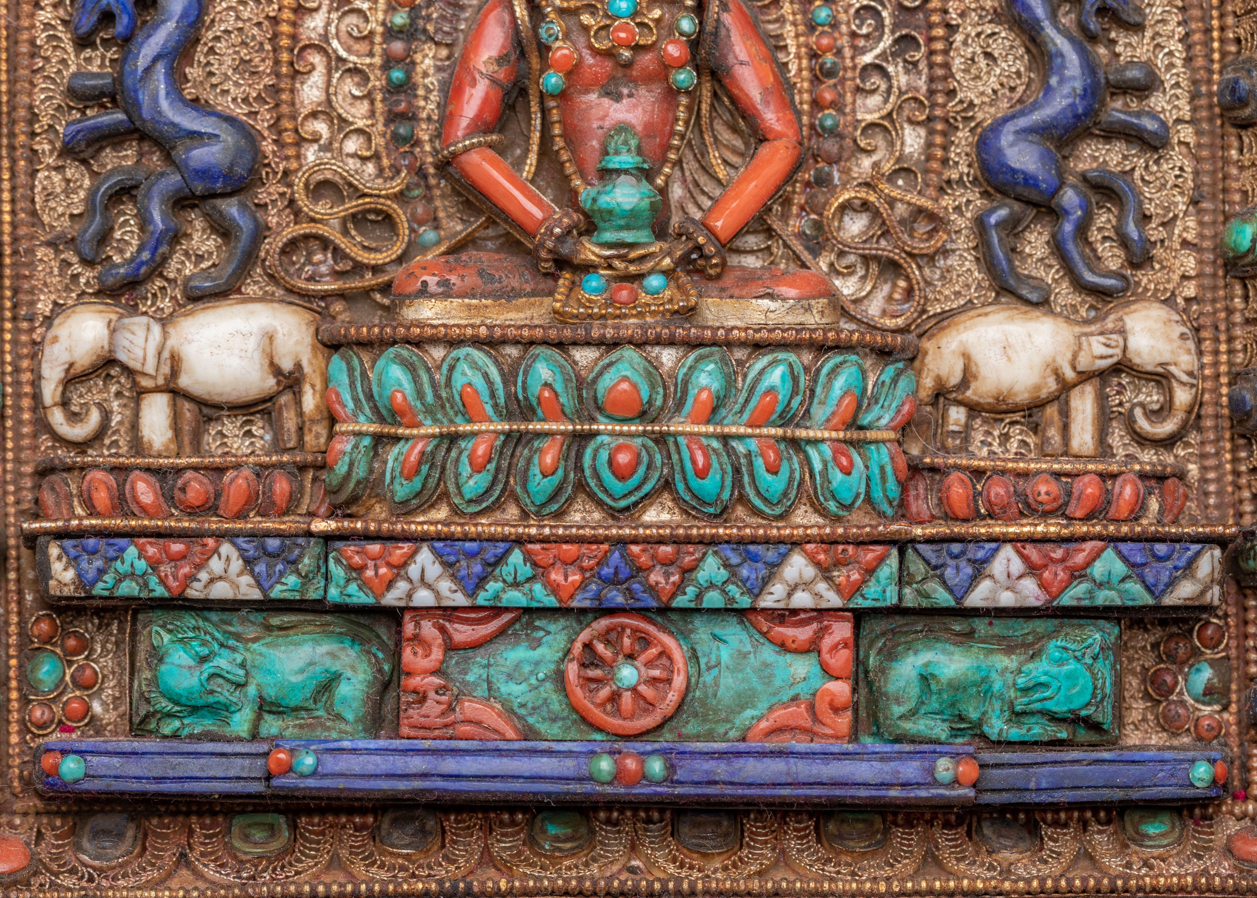 Exclusive Himalayan Metal Thangka | Exclusive Silver and Gemstone Metal Thangka
