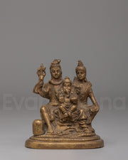 Handcrafted Shiva Family Statue