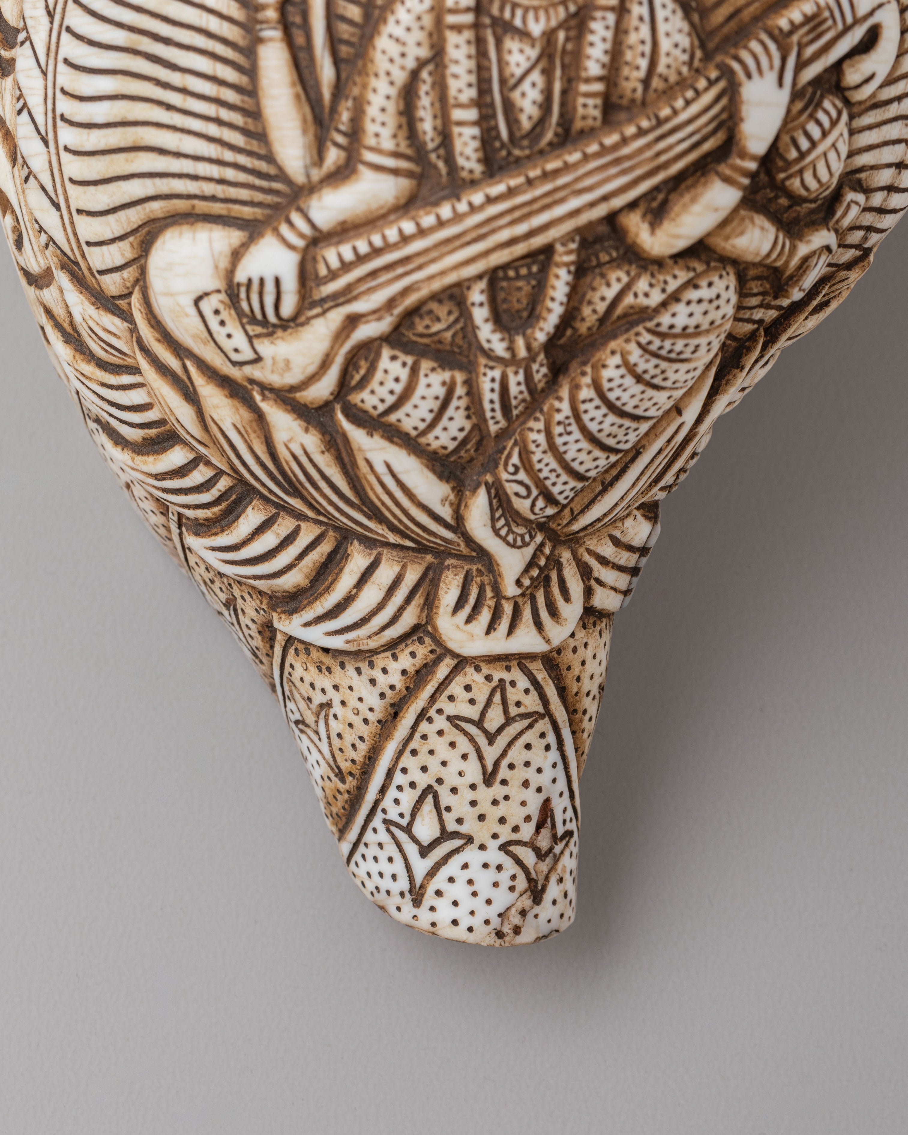 Saraswati Carved Conch | Artwork for Altar