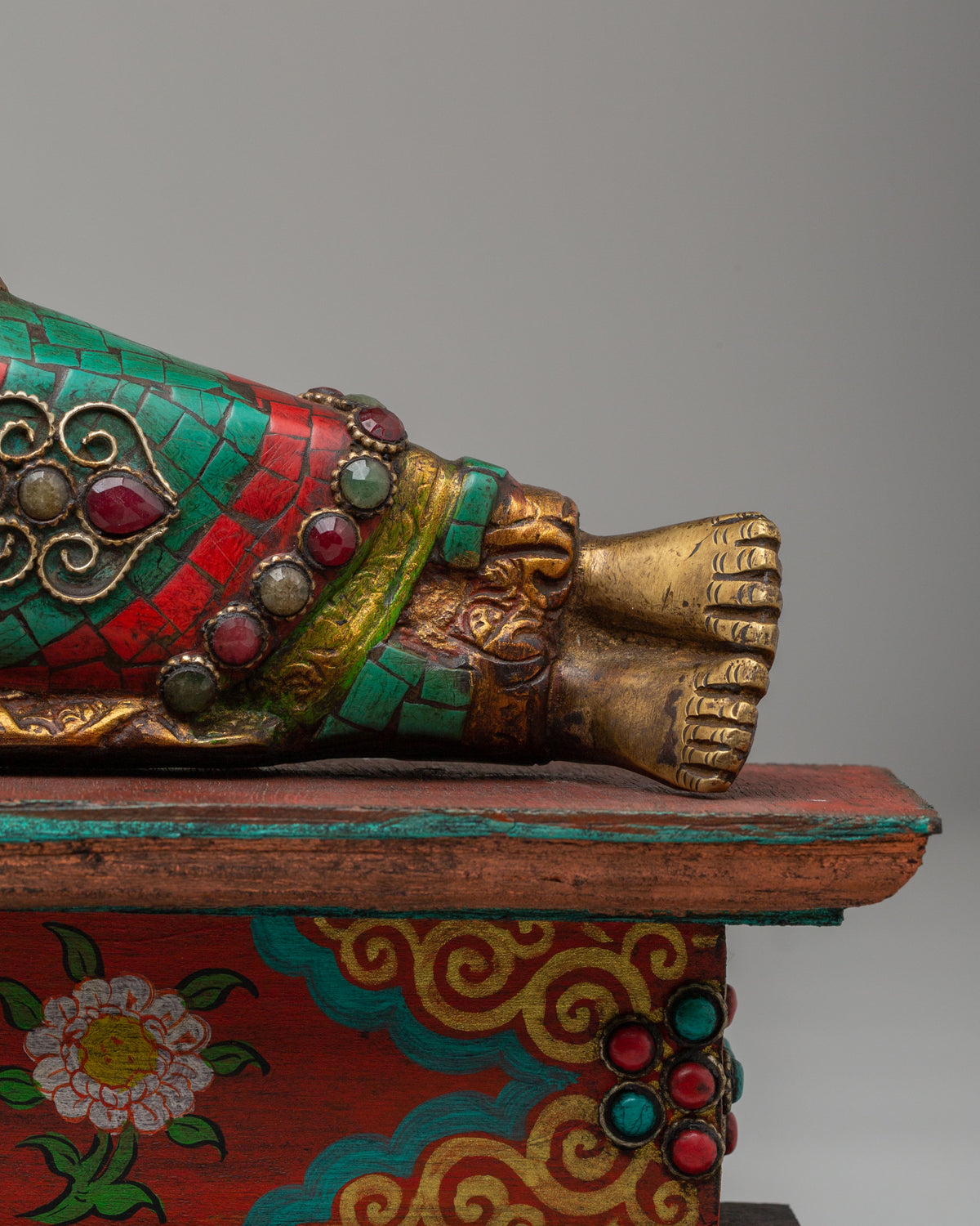 Handmade Reclining Buddha Statue | Bronze Buddhist Sculpture