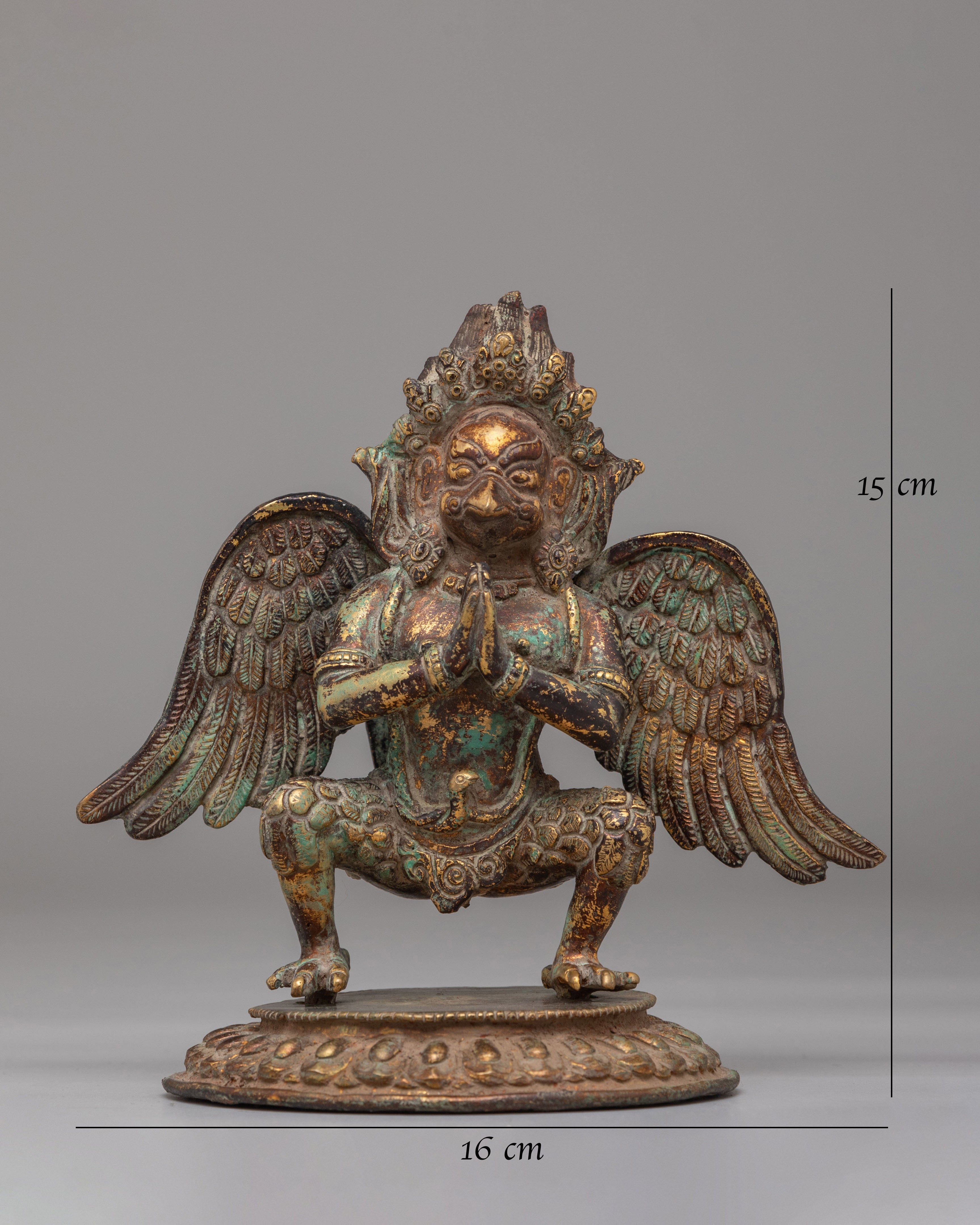 Mythical Garuda Sculpture for Altar | Himalayan Artwork
