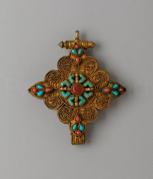 Handcrafted Sacred Tibetan Ghau Box Locket for Accessory