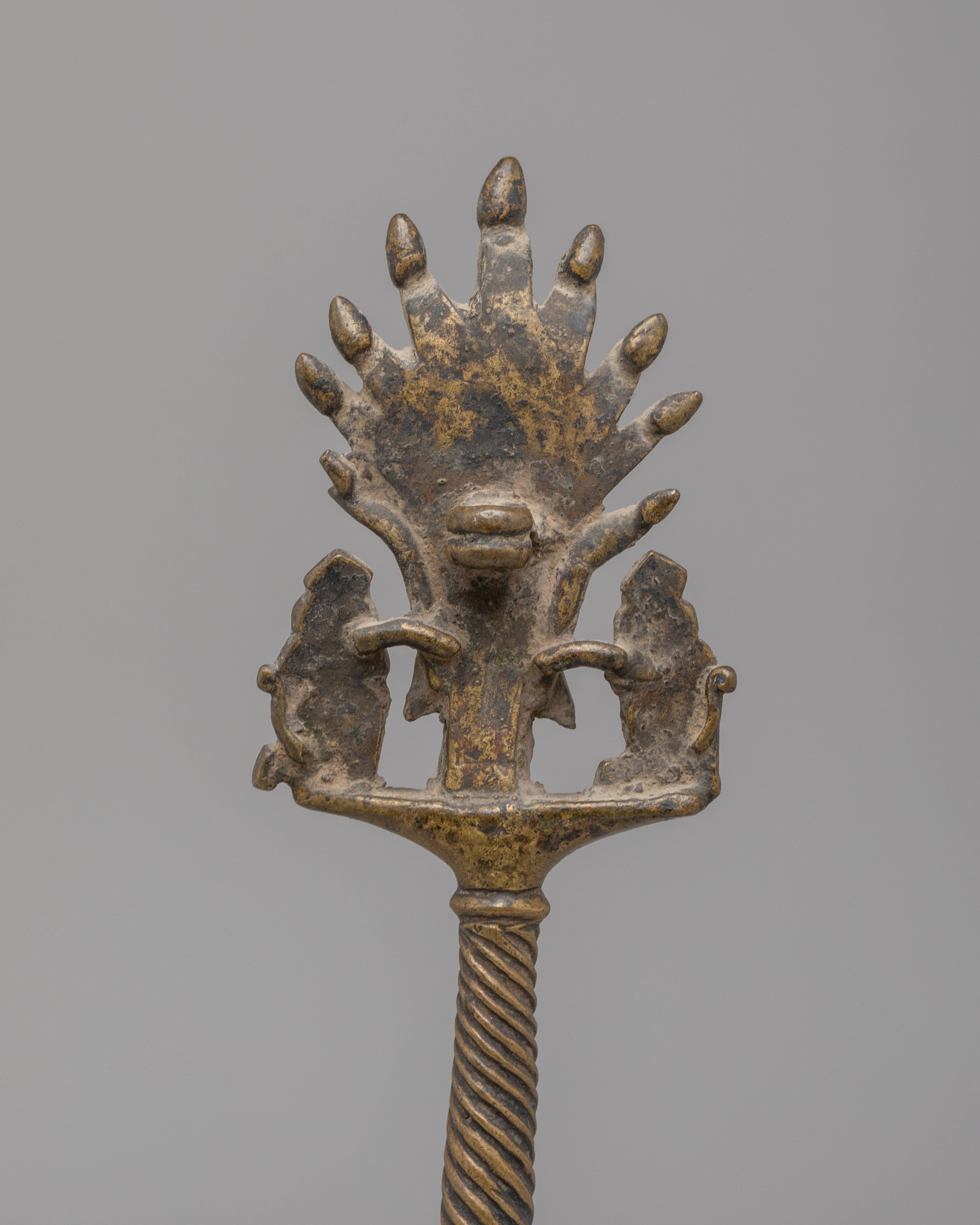 Handcrafted Antique Finish Bronze Bell | Tibetan Ritual Altar Bell