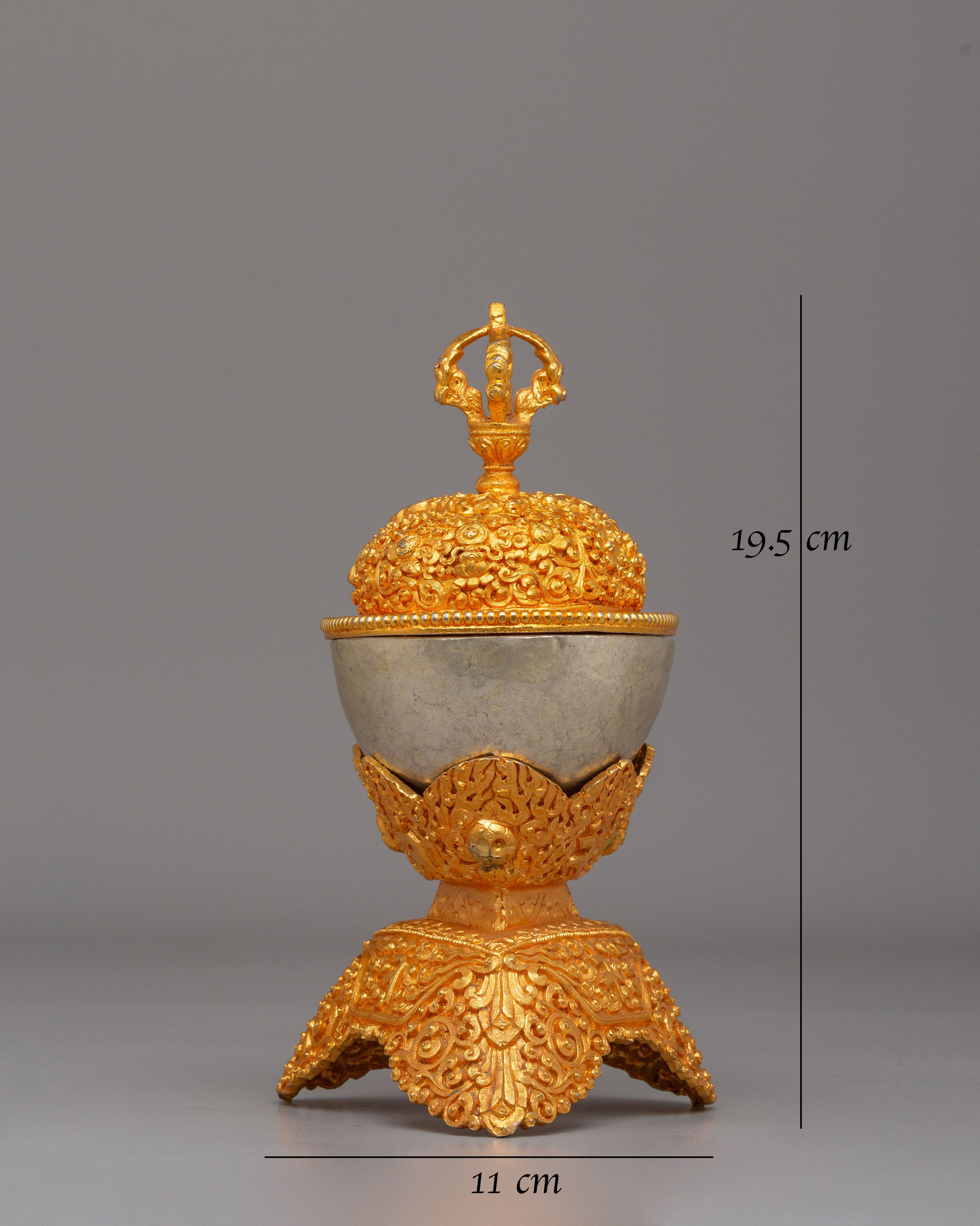 Himalayan Offering Kapala | Ritual Vessel for Sacred Offerings