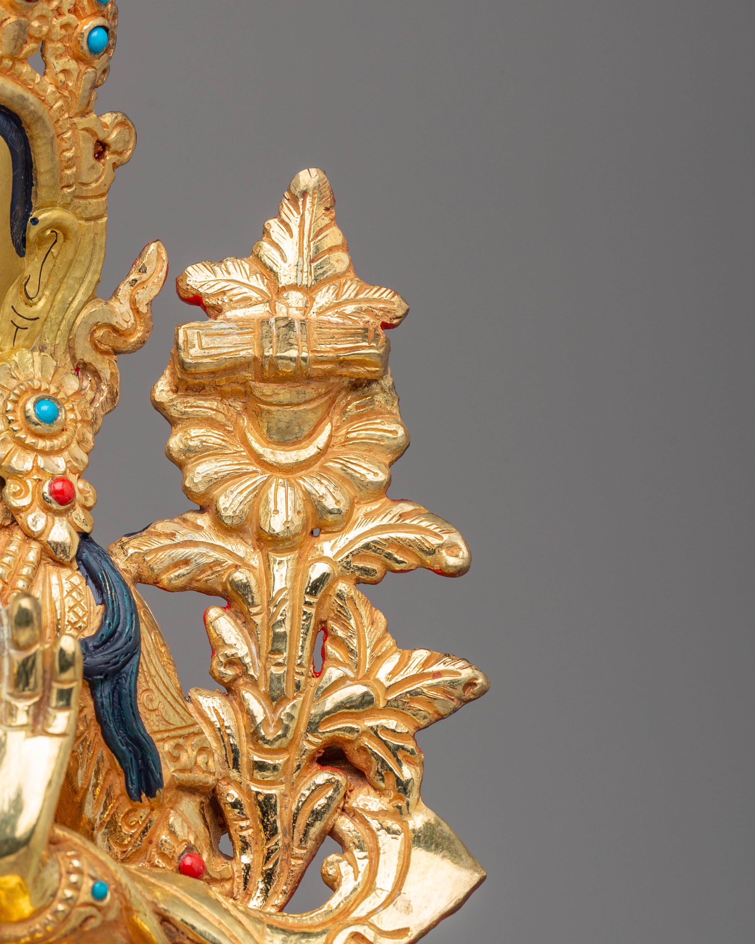 Handcrafted Manjushri Copper Statue | Tibetan Wisdom Deity Sculpture