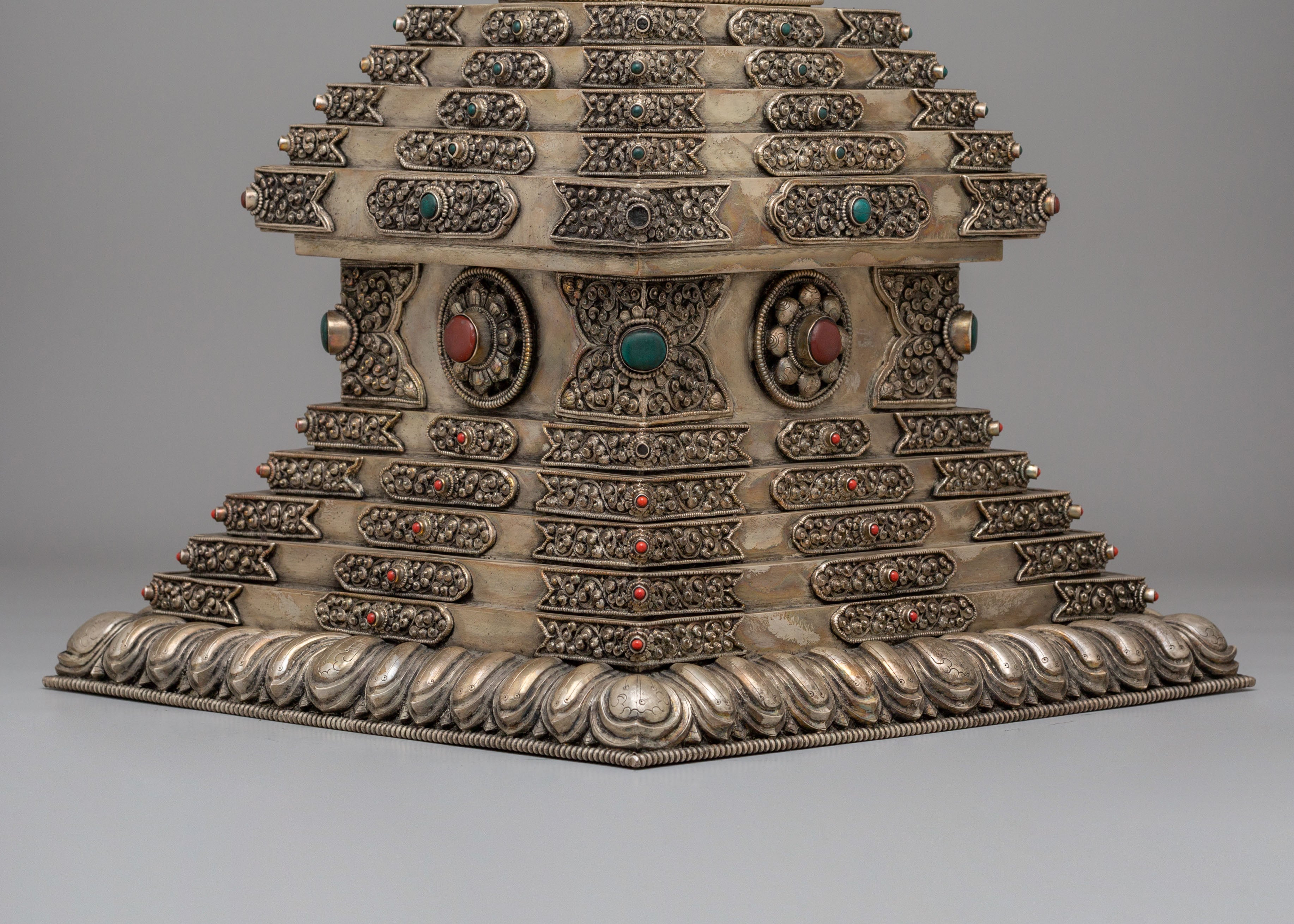 Handcrafted Tibetan Jangchub Stupa | Shrine for Meditation