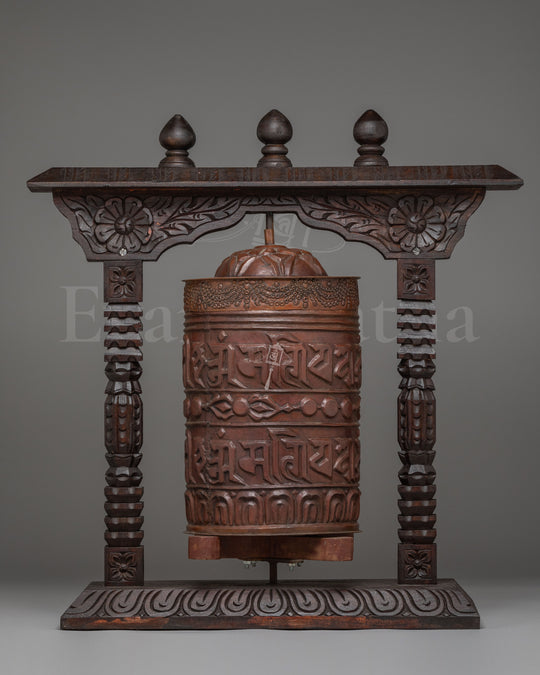 Prayer Wheel with Mantra | Traditional Tibetan Buddhist Prayer Wheel