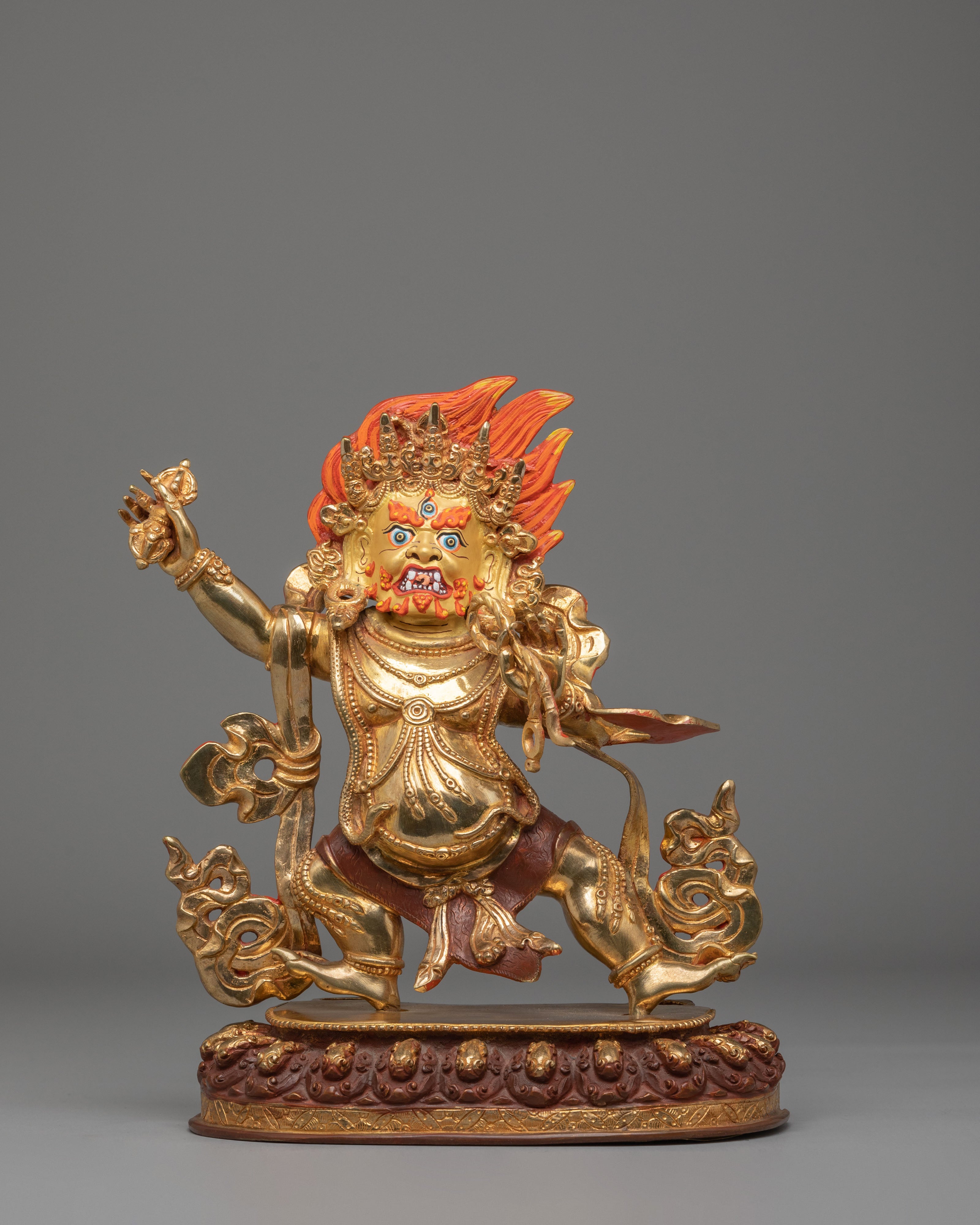 Wrathful Vajrapani Deity Statue | Traditional Tibetan Artwork