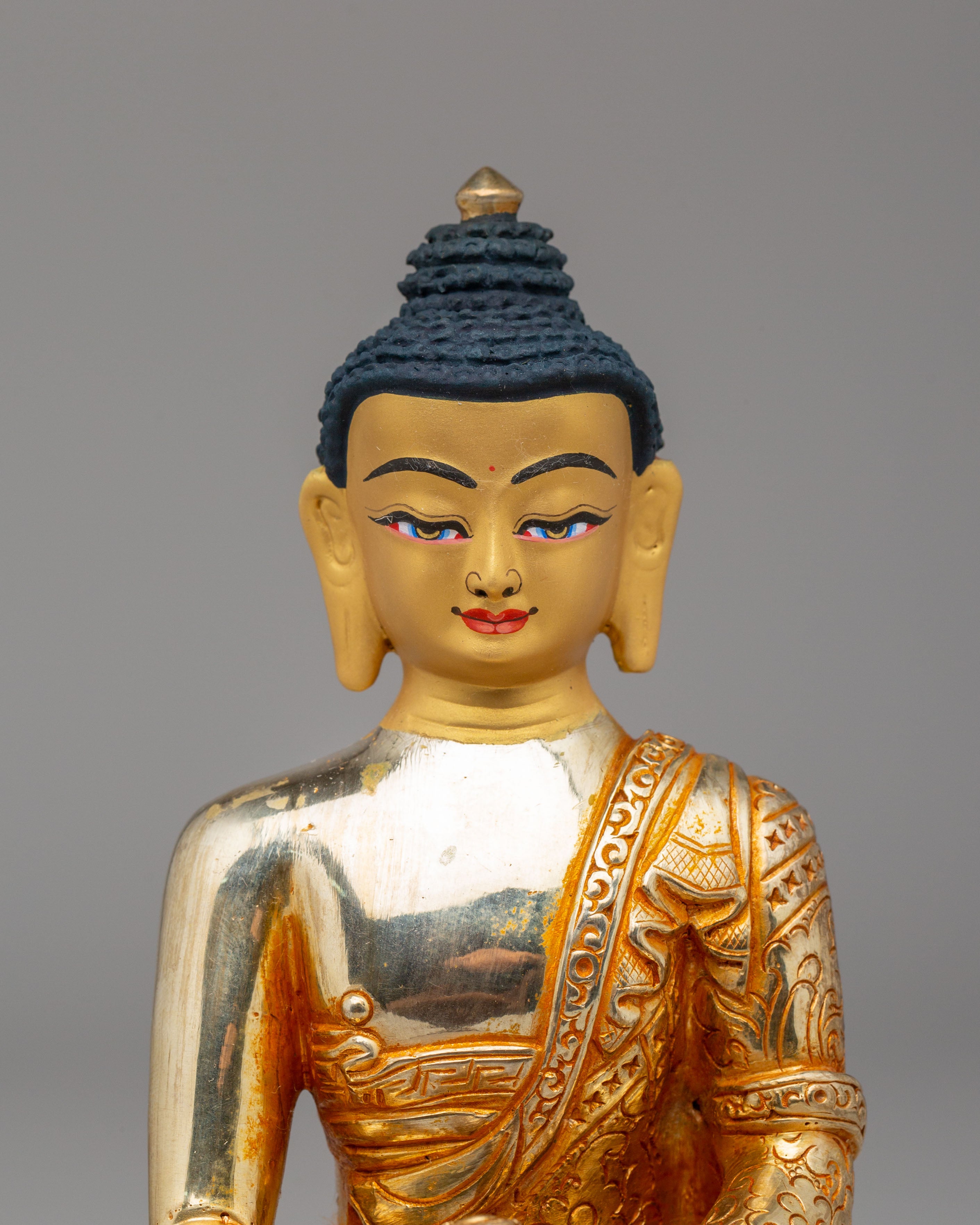 Historical Shakyamuni Buddha Figurine | Traditional Himalayan Artwork