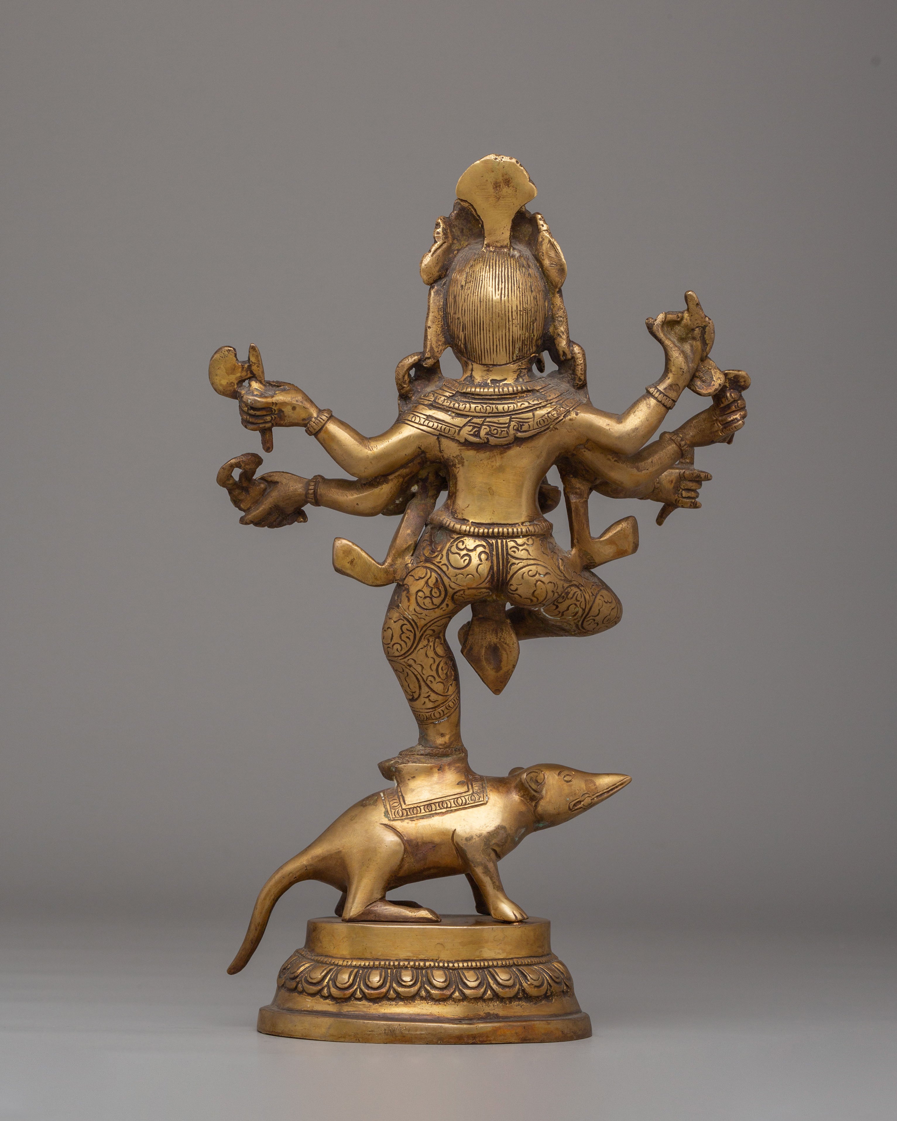 Ganesha Deity Statue | Brass Dancing Ganesha for Spiritual Decor and Blessings
