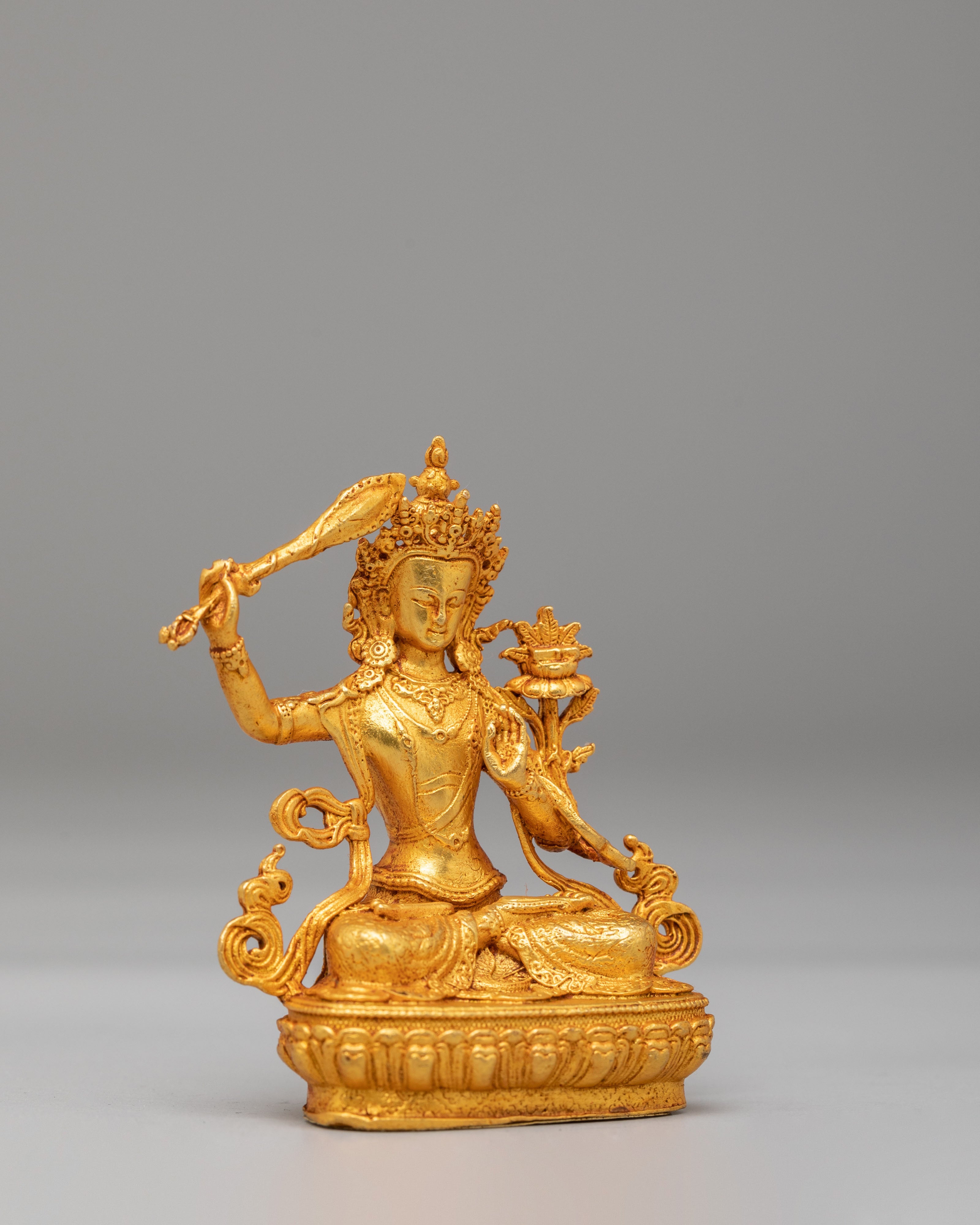 Tibetan Wisdom Manjushri Sculpture | Machine Made Statue