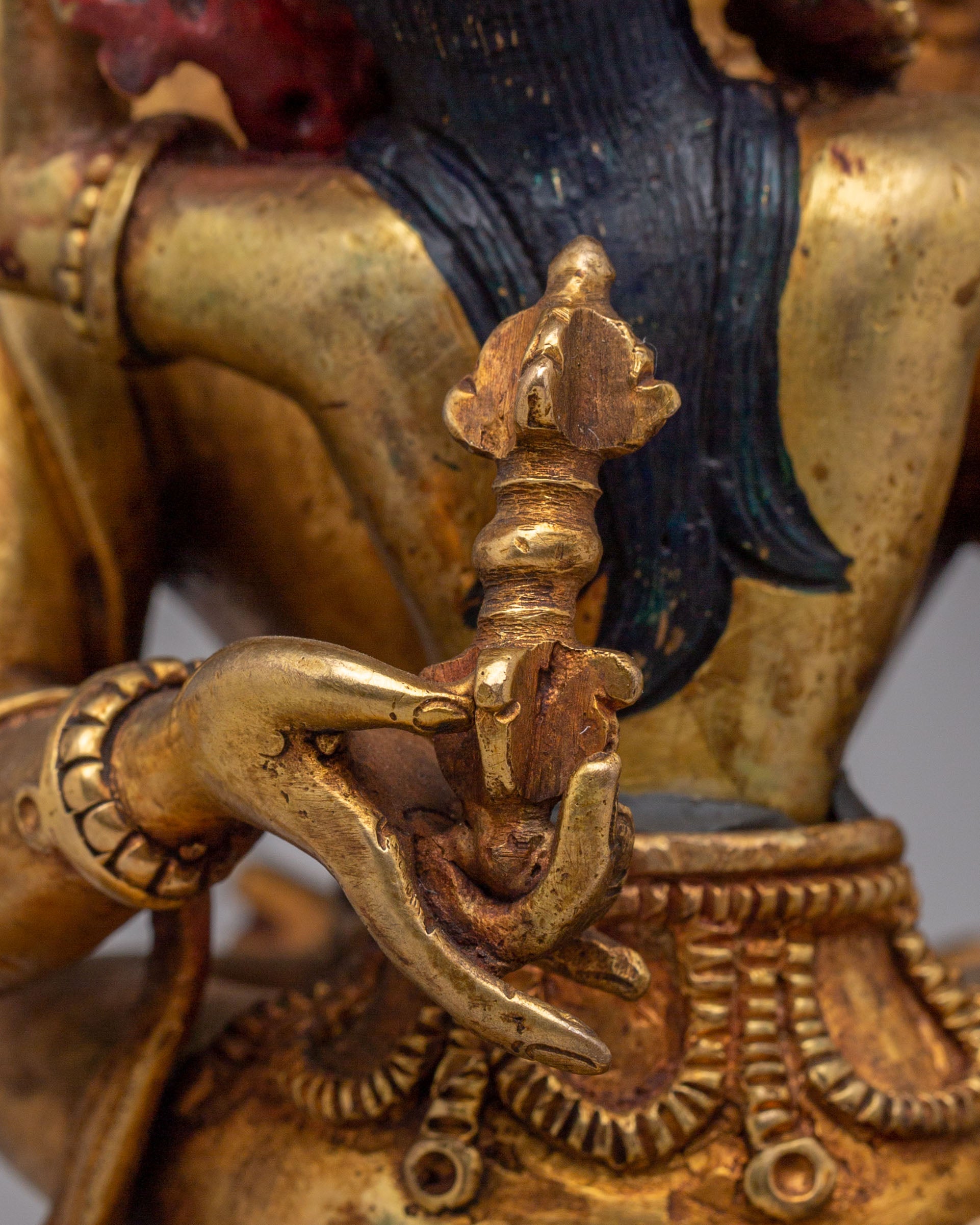 Tibetan Dorje Sempa with Consort Statue | Gold Plated Buddhist Sculpture