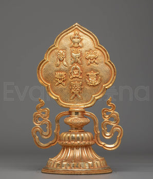 Sacred Tibetan Eight Auspicious Symbols | Symbolic Decor for Blessings and Prosperity
