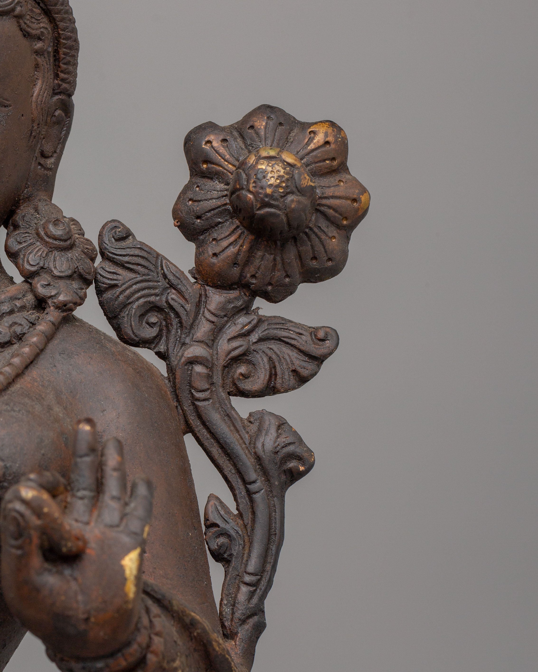 Himalayan Standing Tara Statue | Antique Finish Sculpture