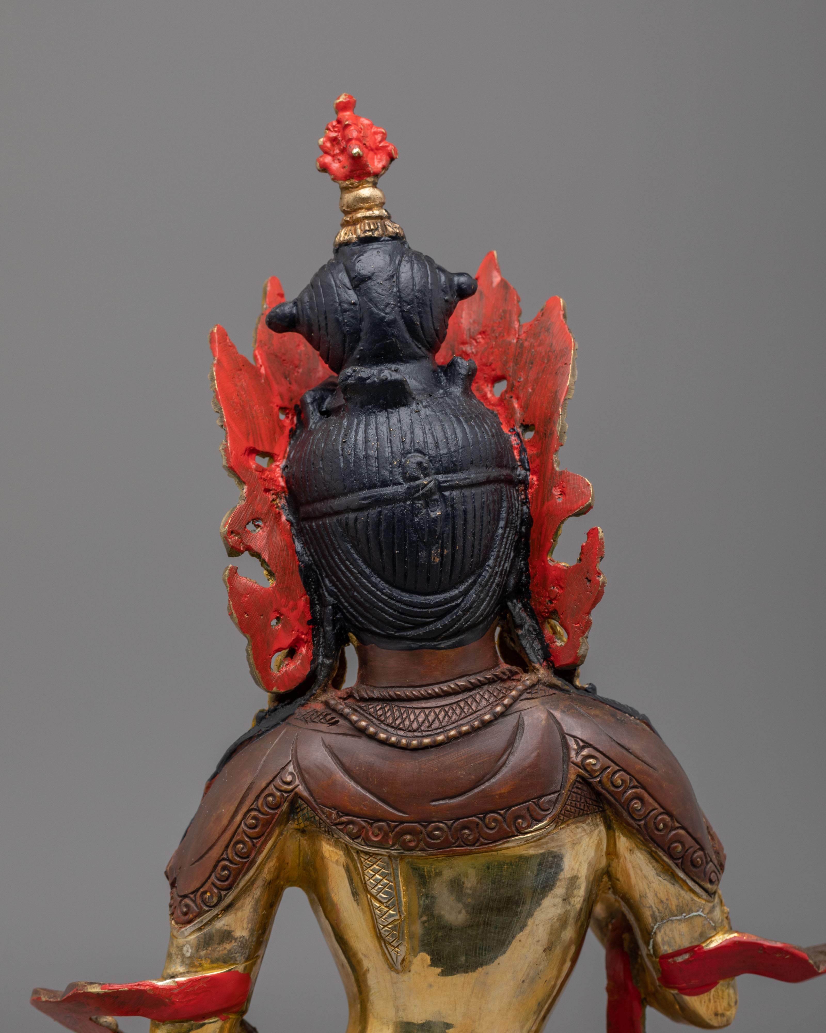 Sacred Vajrasattva Deity Sculpture | 24K Gold Plated Vajrasattva
