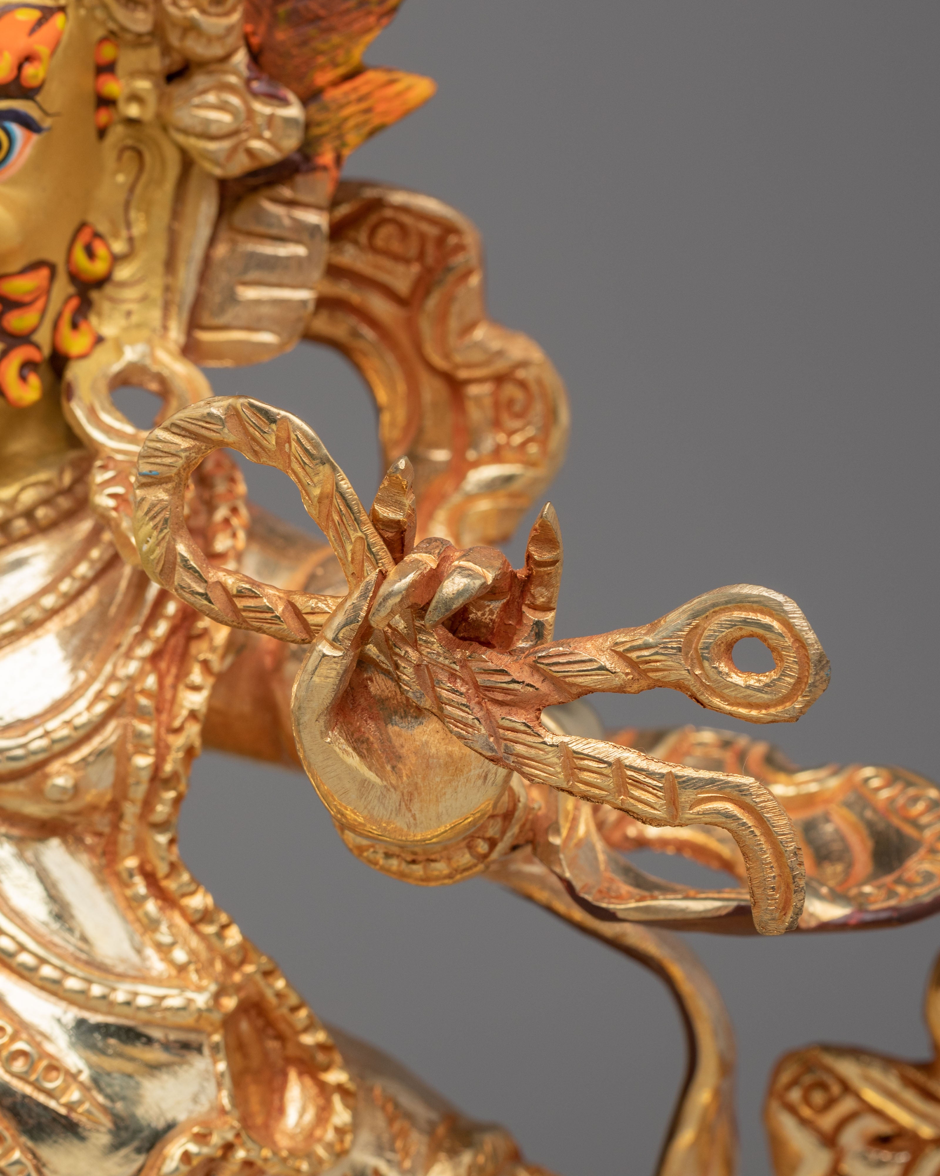 Tibetan Altar Vajrapani Sculpture | Buddhist Protector Deity