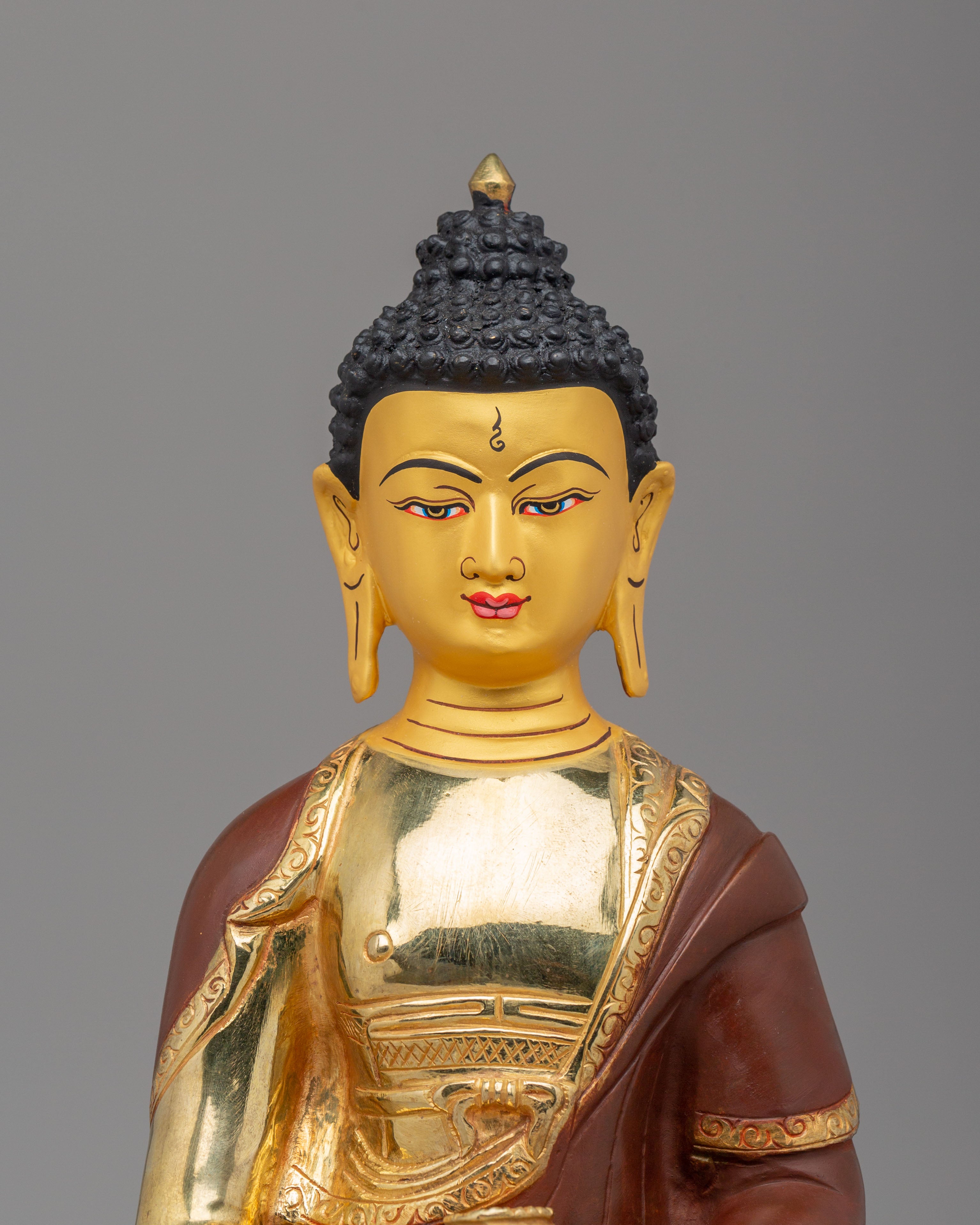 Infinite Light Amitabha Buddha Statue | Gold Plated Meditation Altar Decor