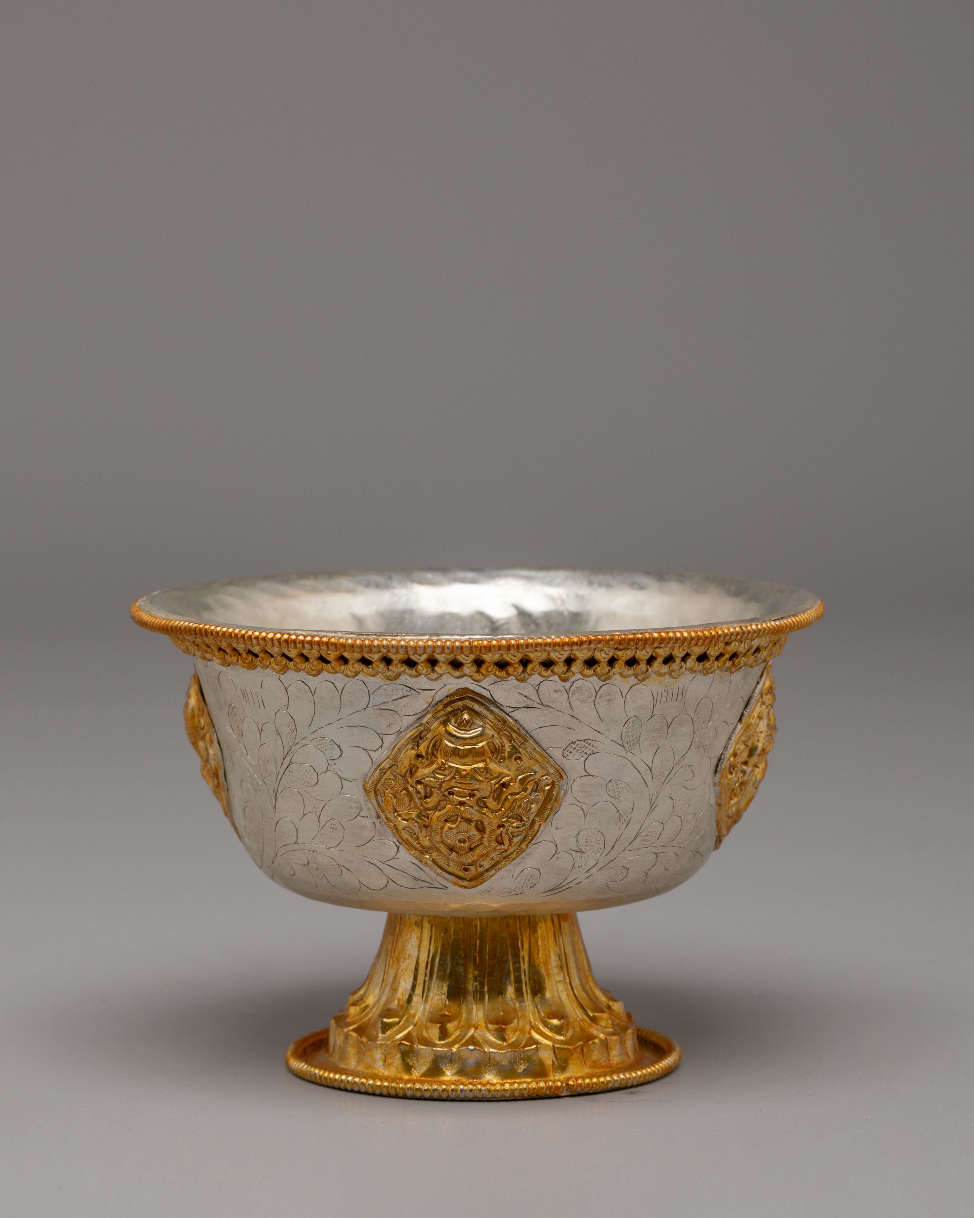 Tibetan Altar Offering Bowl Set | Buddhist Meditation Decor