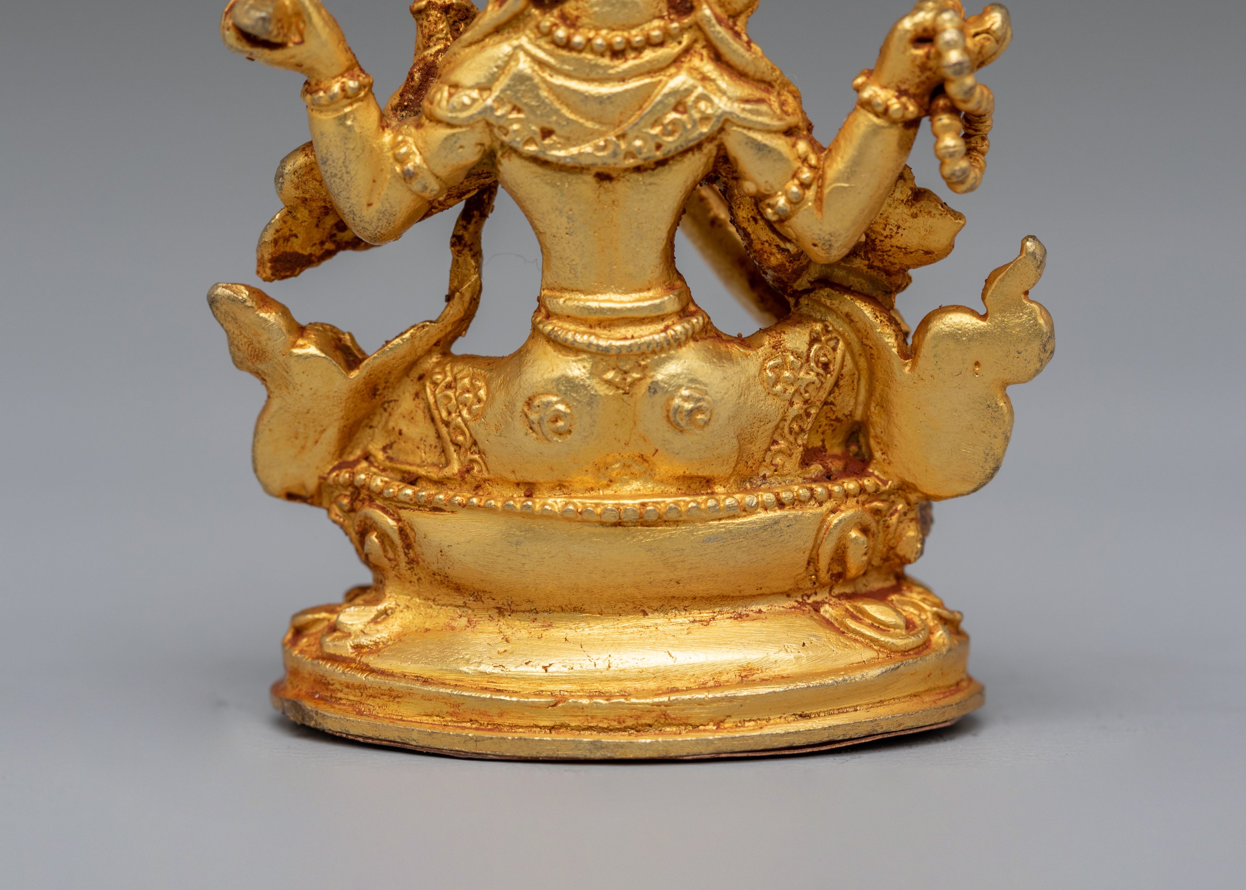 Traditional Saraswati Altar Statue | Goddess of Wisdom Decor