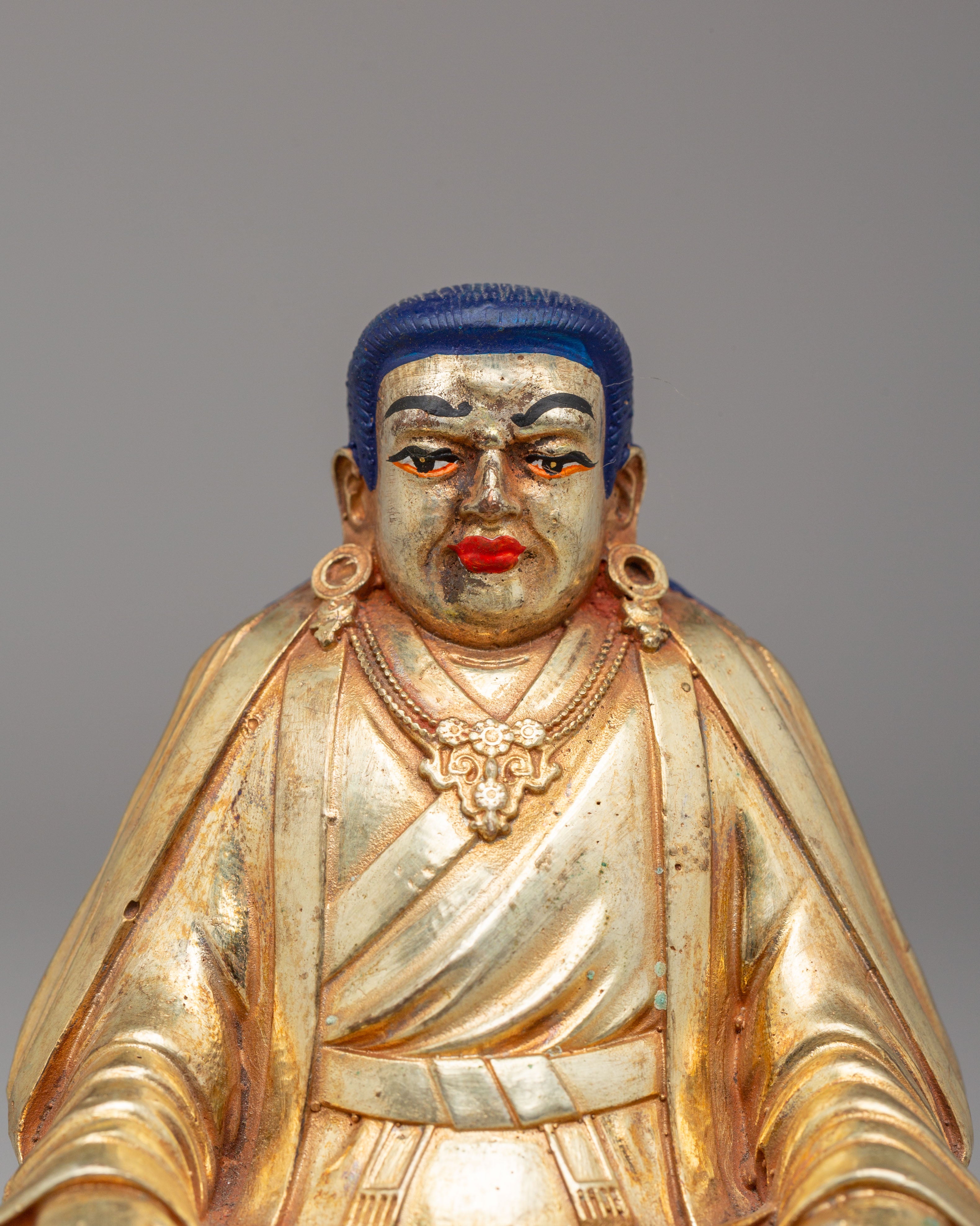 Himalayan Buddhist Master Gampopa Statue | Tibetan Sculpture of Spiritual Teacher